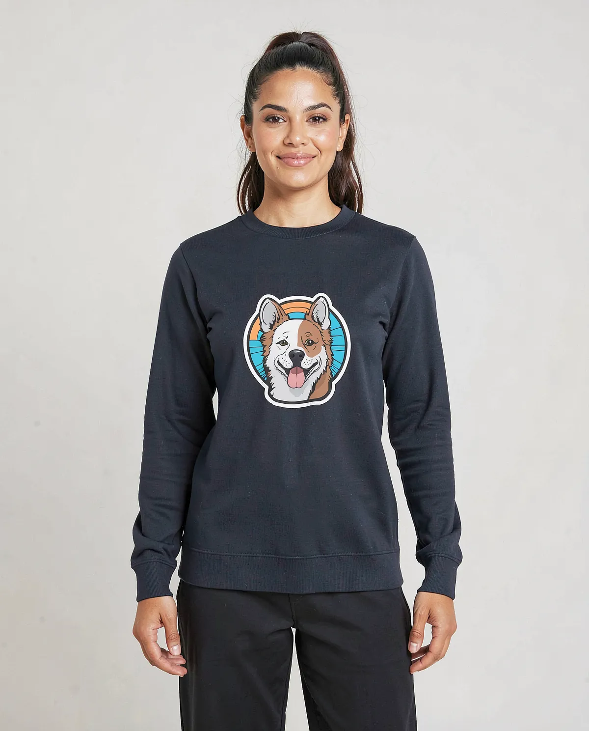 Black Unisex 3-Thread Cotton Sweatshirt 0