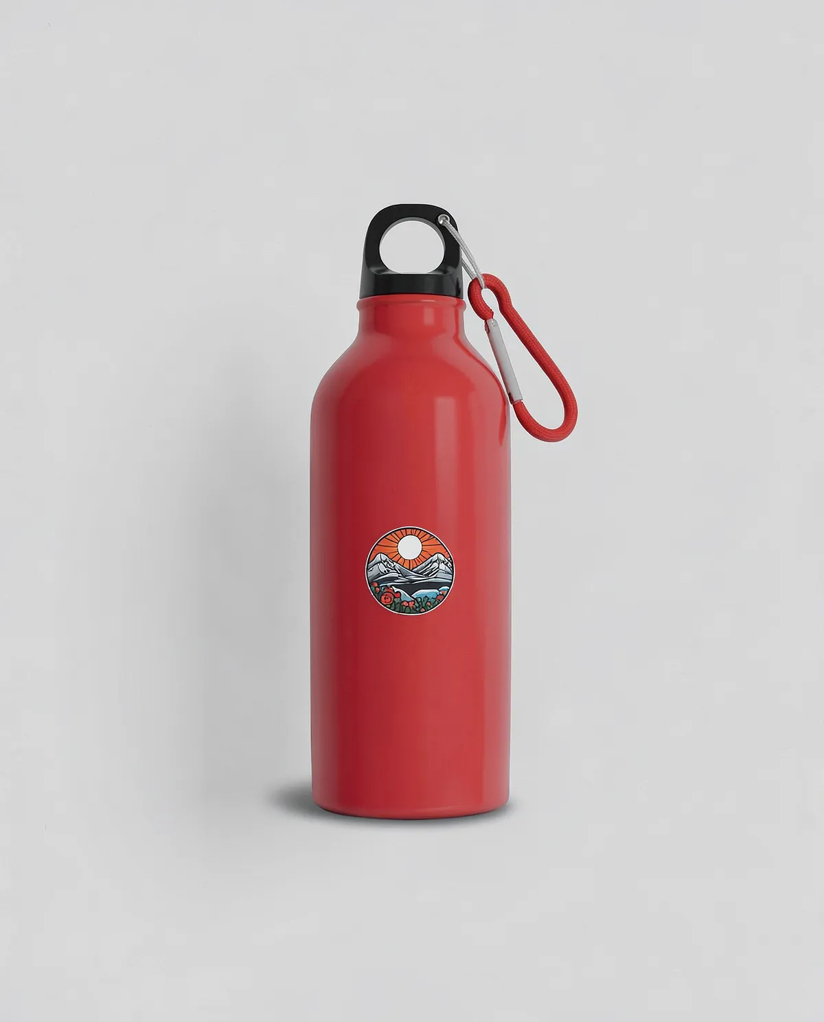 Eco-Friendly Recycled Aluminum Water Bottle with Carabiner 0