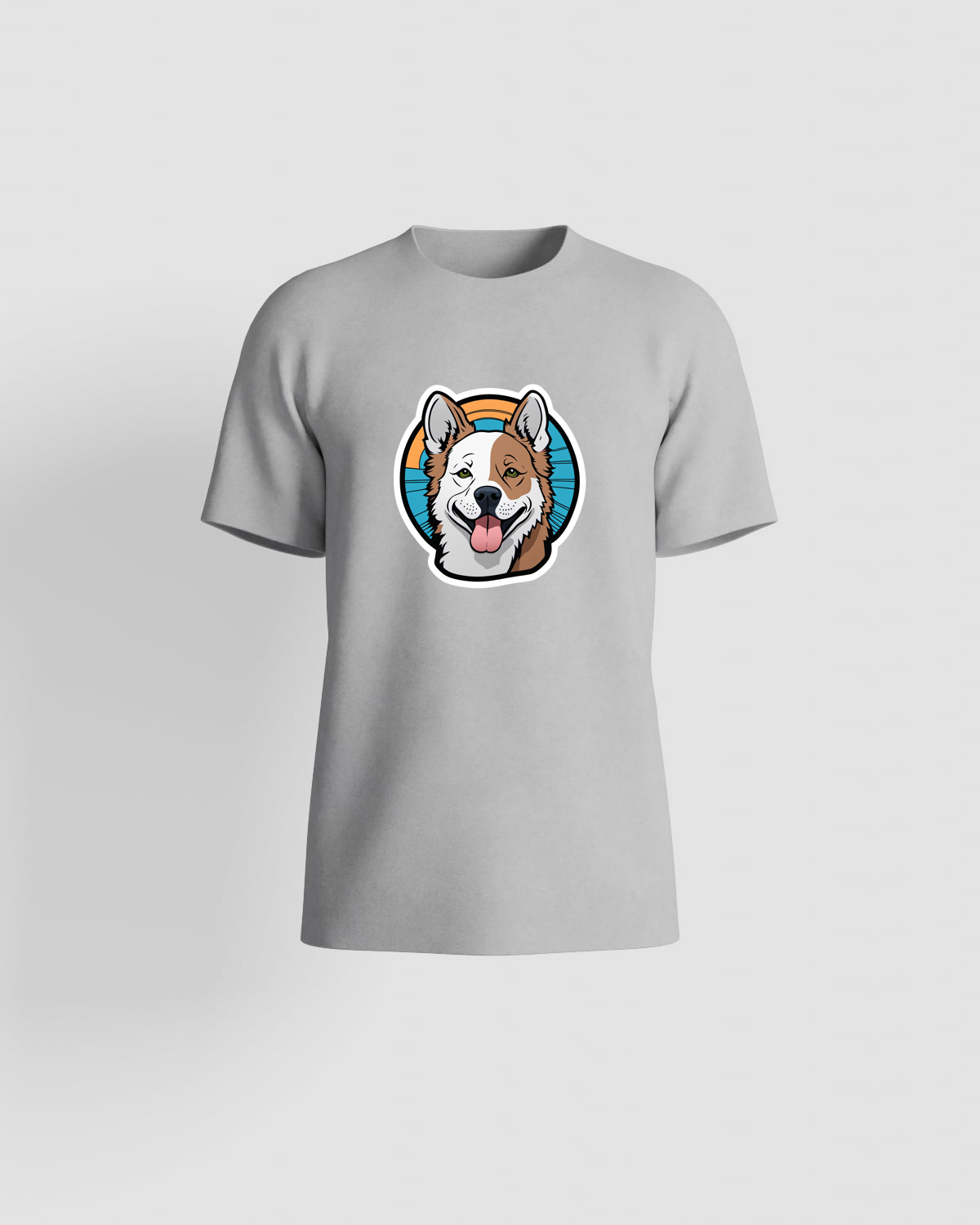Grey T-Shirt featuring Bold Abstract Design 59