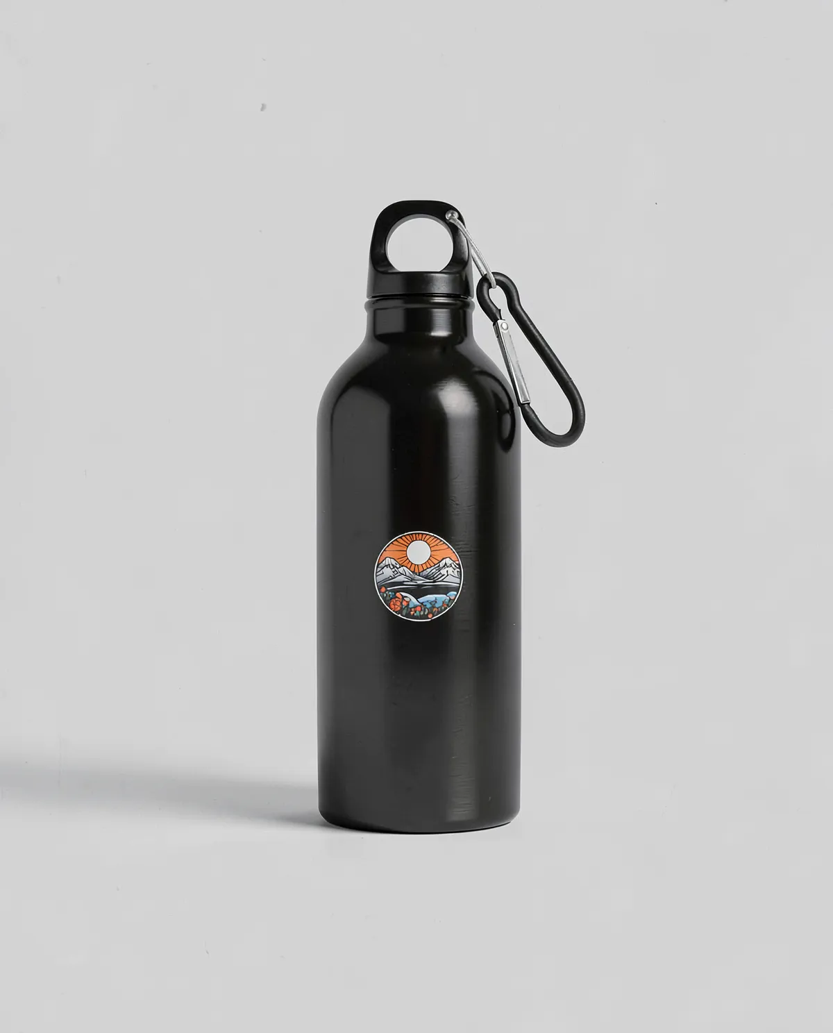 Water Bottle Recycled Aluminum with Carabiner 0