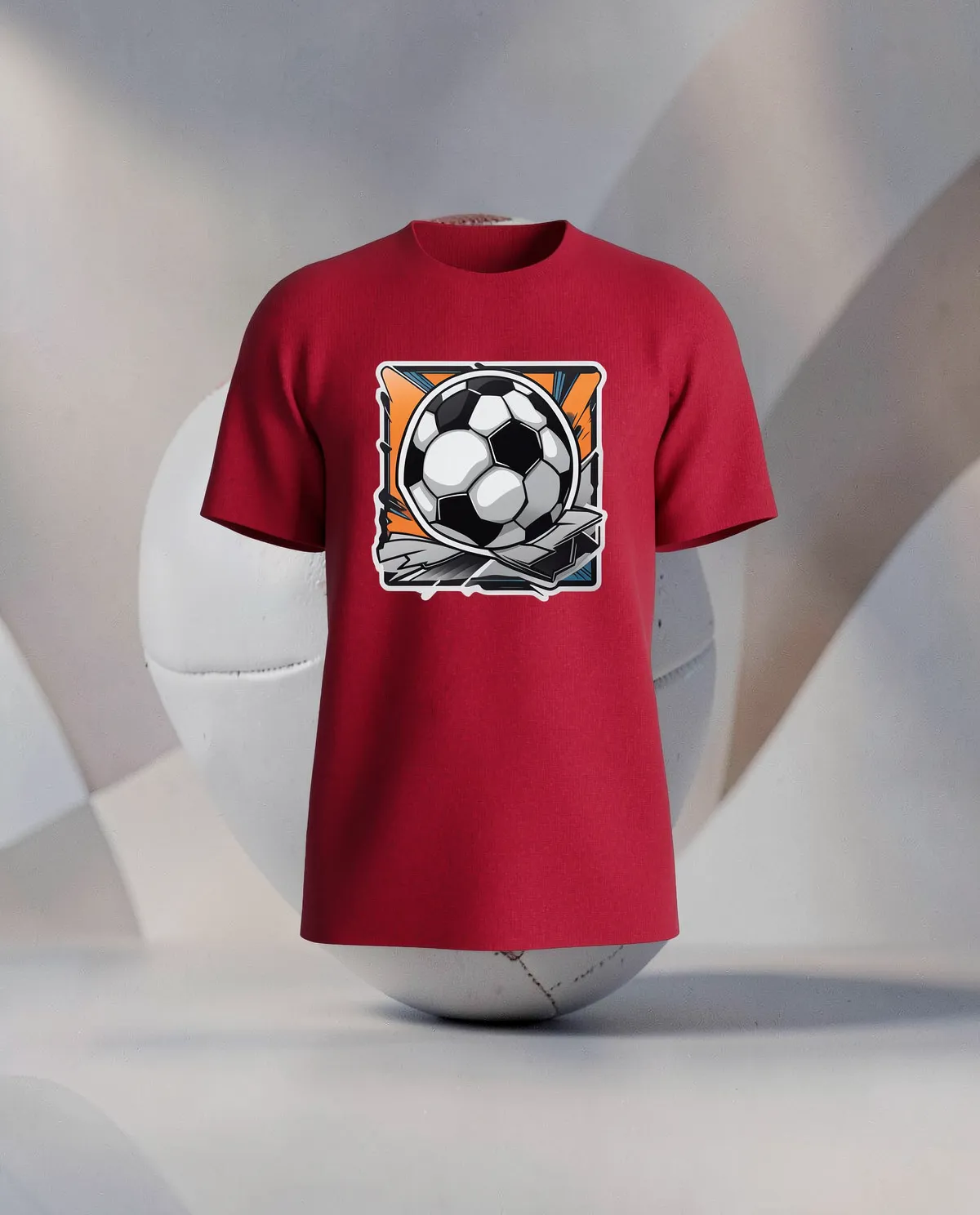 Red T-Shirt with Bold Graphic Print 59