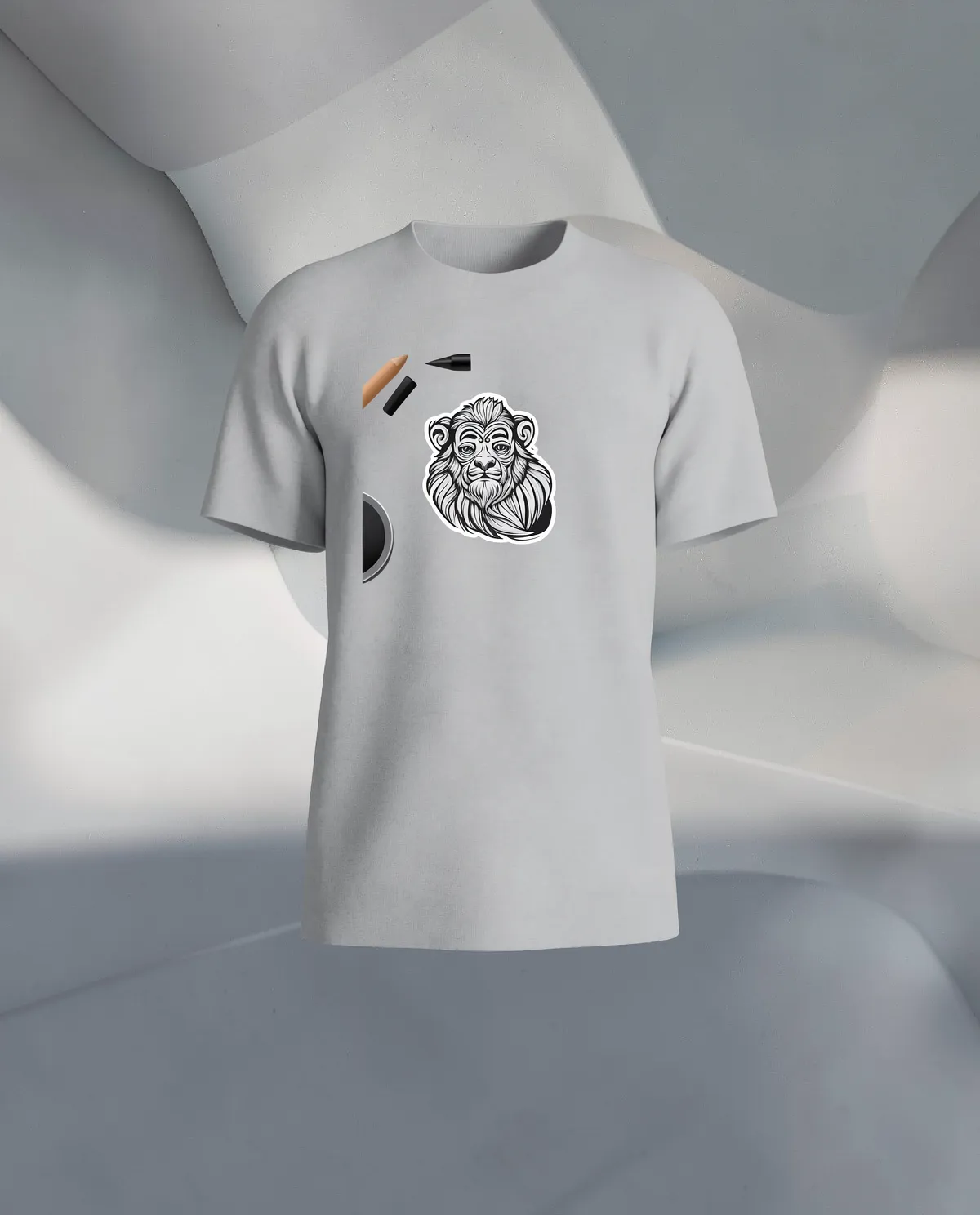Grey Organic Cotton T-Shirt, Modern Fit 59