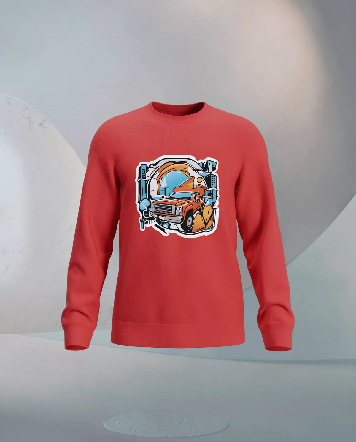 Red Brushed Organic Sweatshirt 59