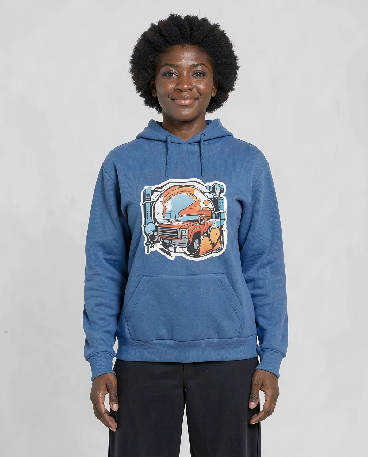 Blue Organic Cotton Sweatshirt – Soft, Eco‑Sustainable Comfort 0