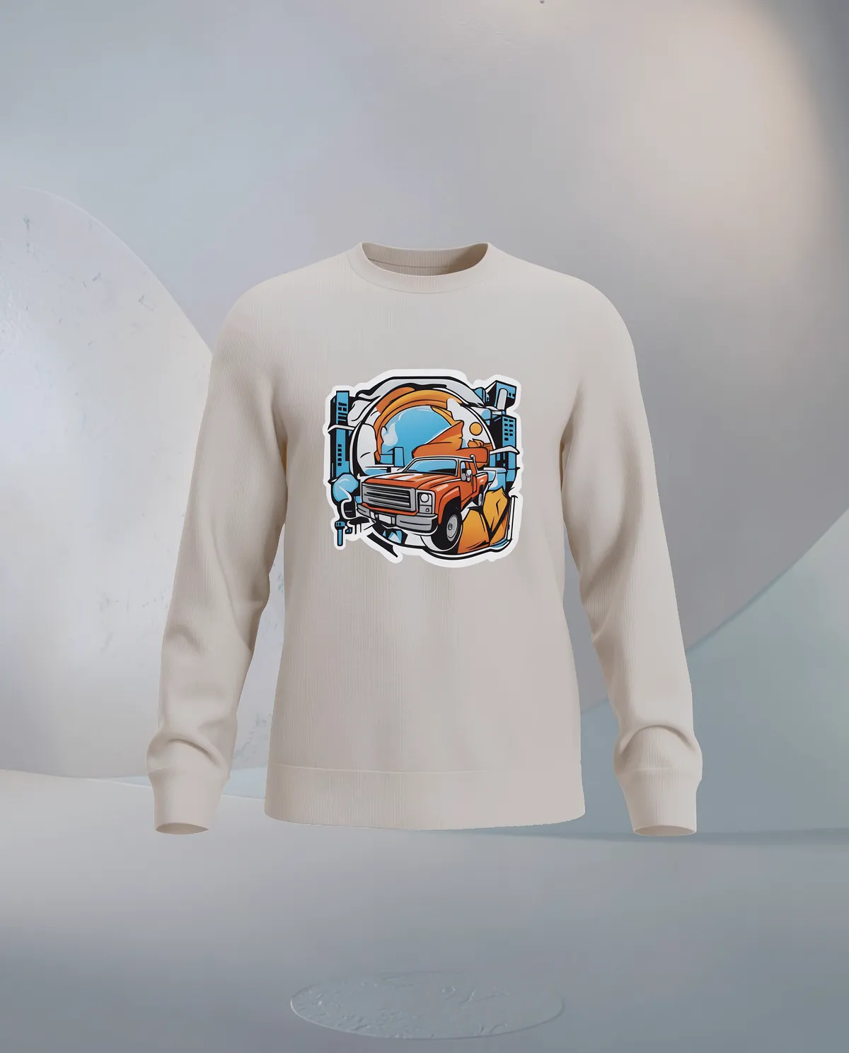 Cream Brushed Organic Sweatshirt 59