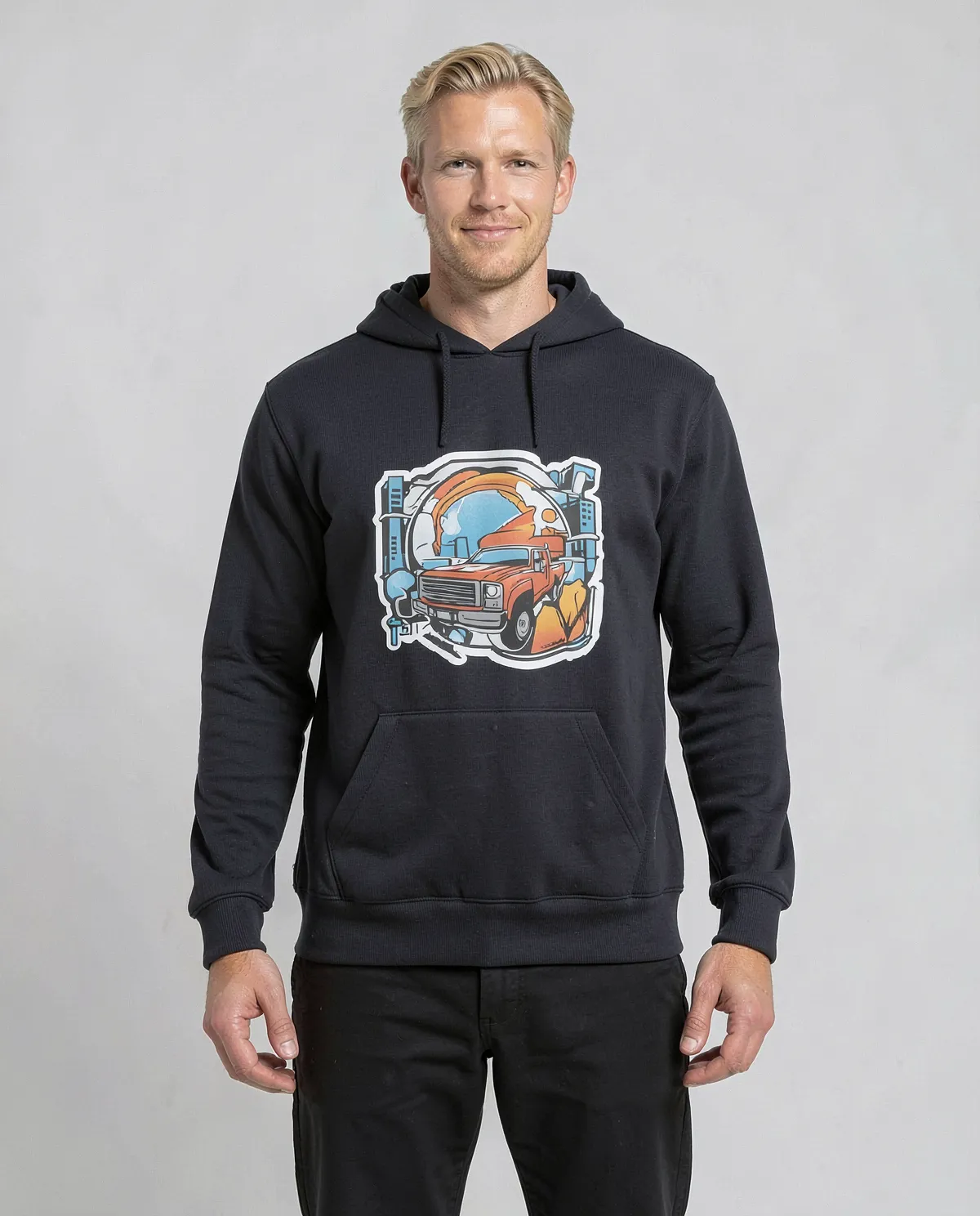 Black Premium Sweatshirt – Organic Brushed Fabric 0