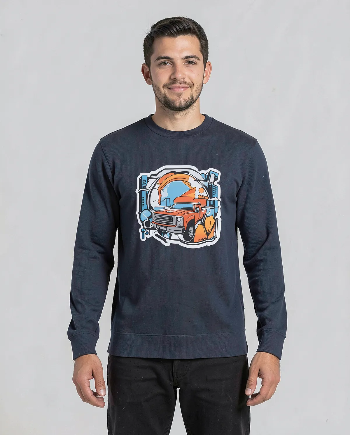 Black Premium Sweatshirt – Brushed Organic Cotton Comfort