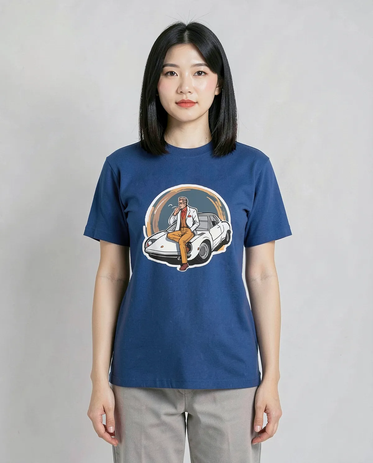Blue T-Shirt – Customizable Print 0