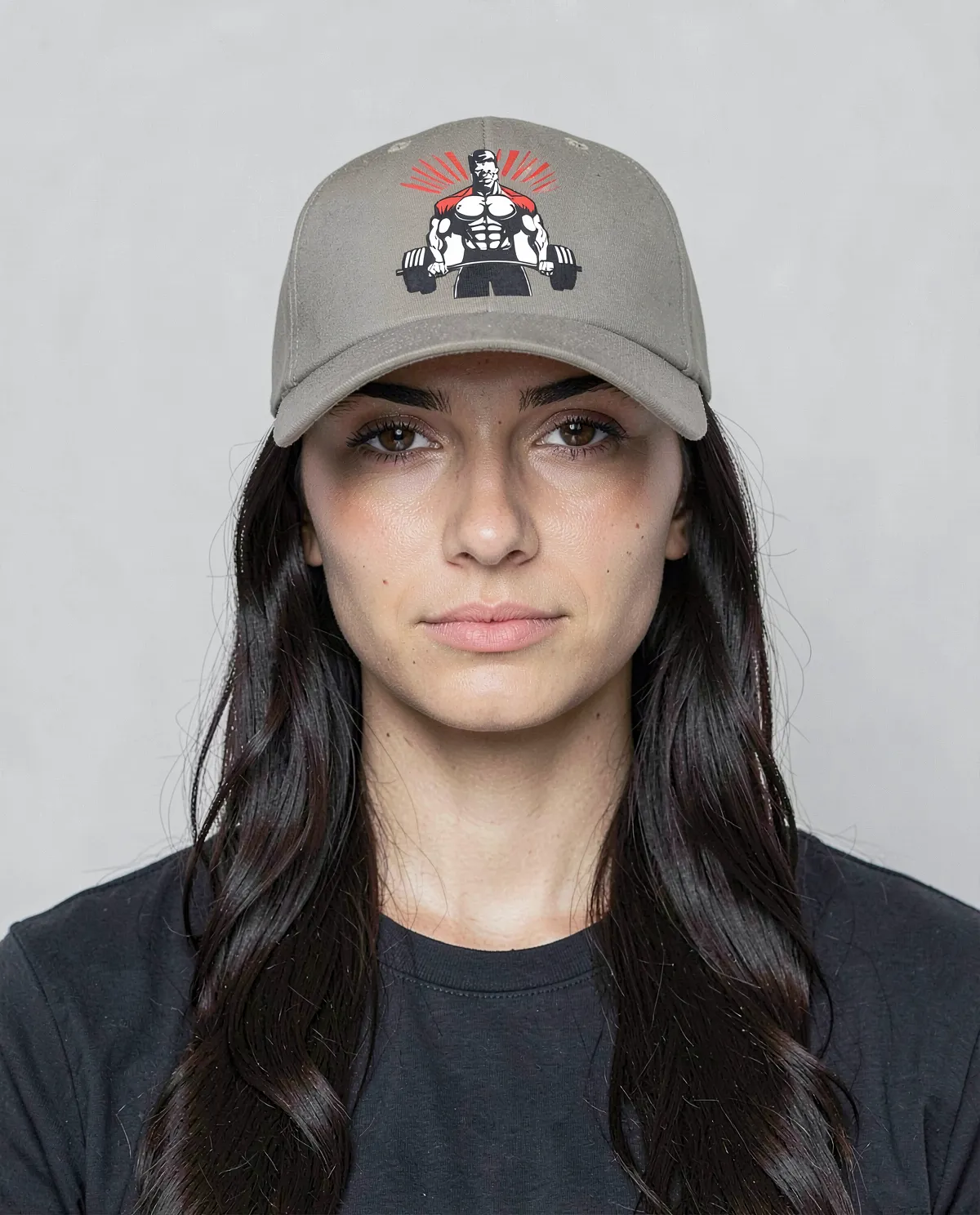 Khaki 5-Panel Cotton Cap with Velcro 0