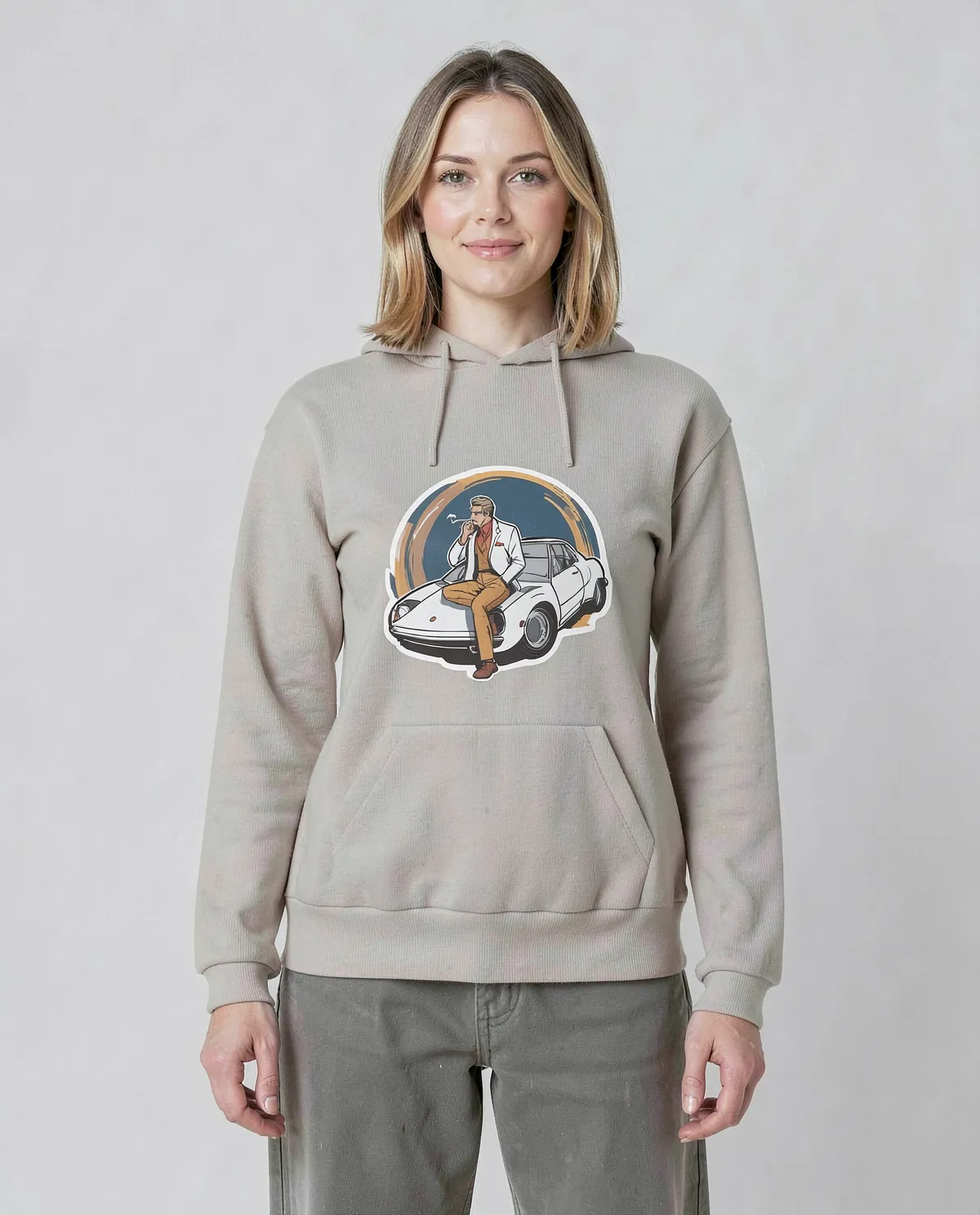 Cream Brushed Organic Cotton Sweatshirt 0
