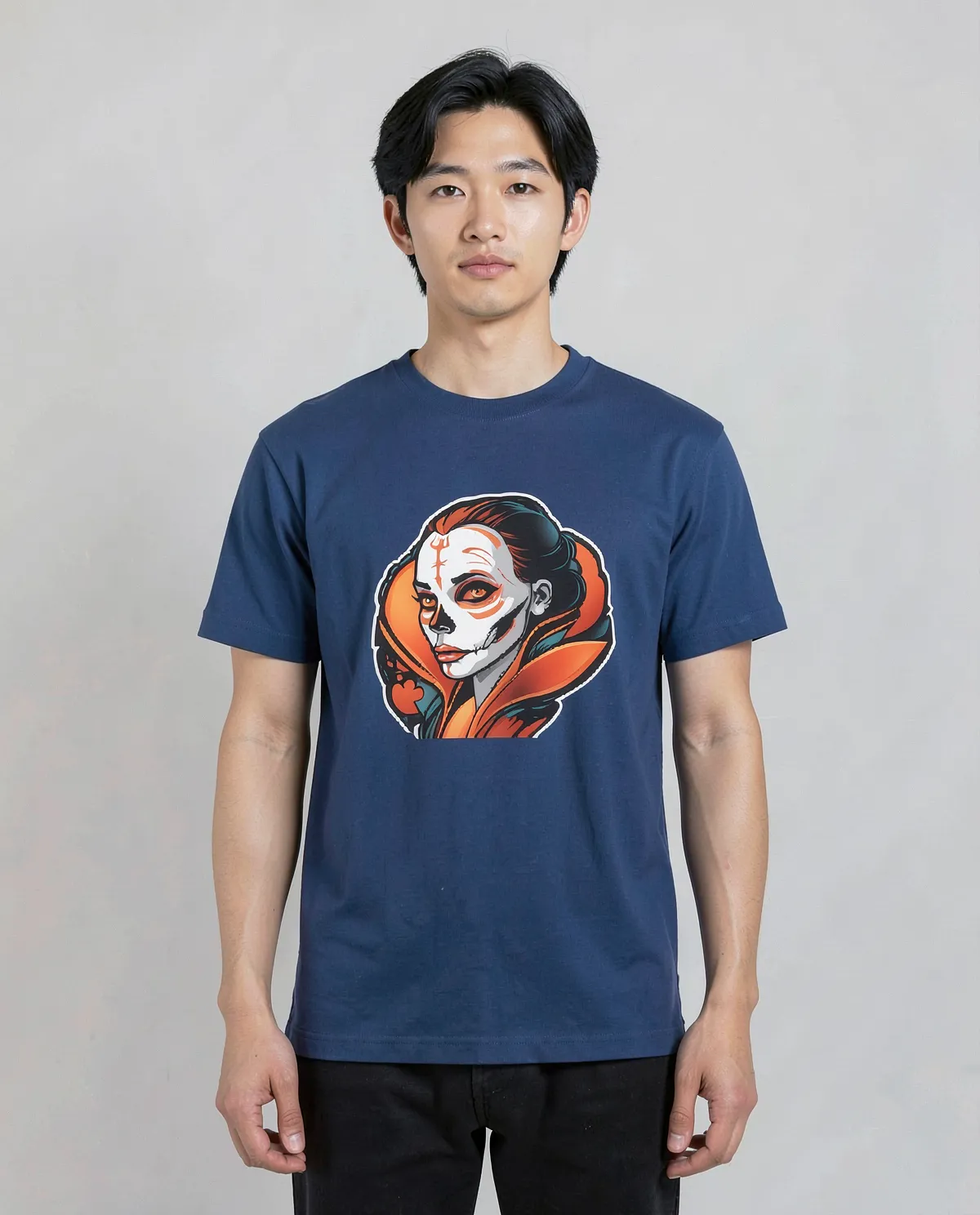 Blue T-Shirt Custom Print Ready