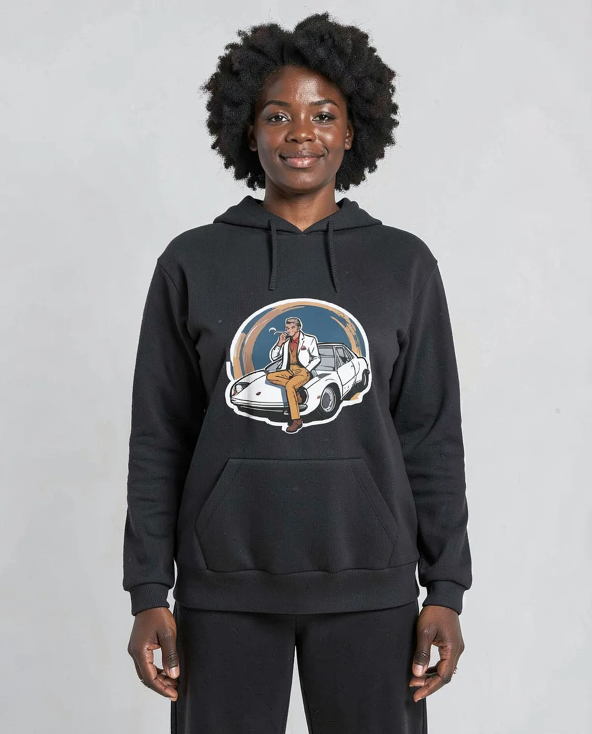 Black Brushed Organic Cotton Premium Sweatshirt 0