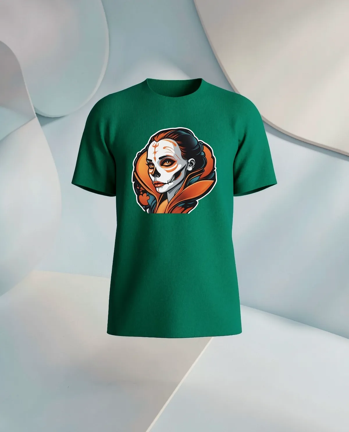 Green T-Shirt featuring Unique Graphic Design 59