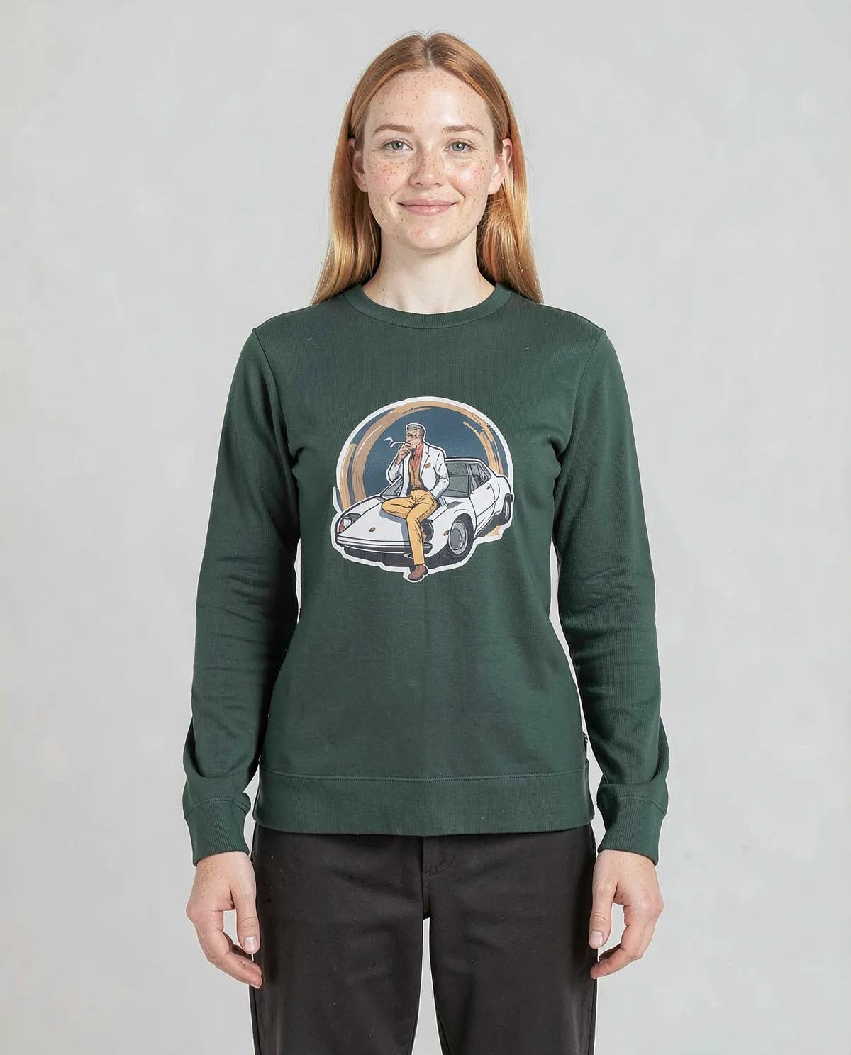 Green Brushed Organic Cotton Sweatshirt
