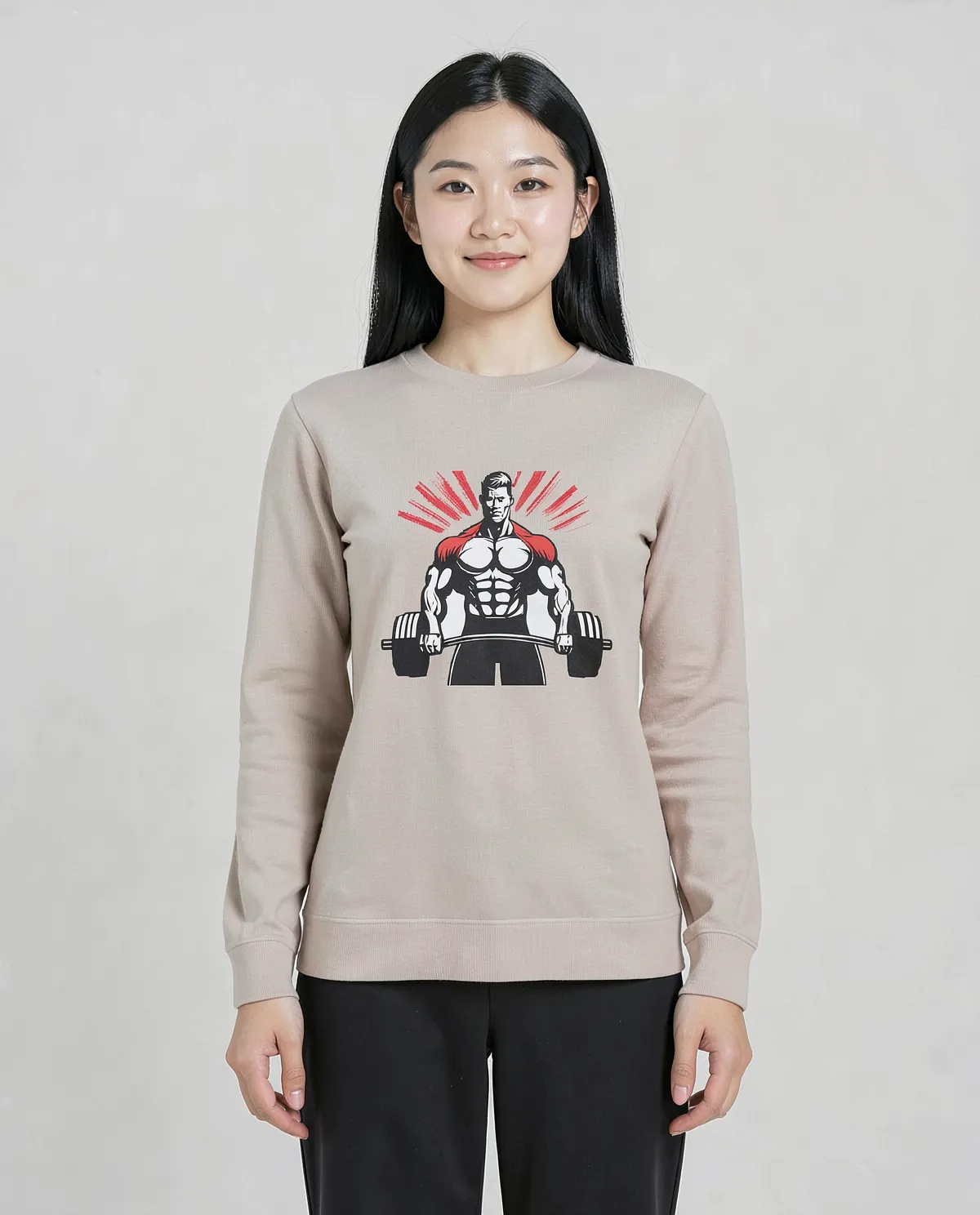 Cream Premium Organic Brushed Sweatshirt 0