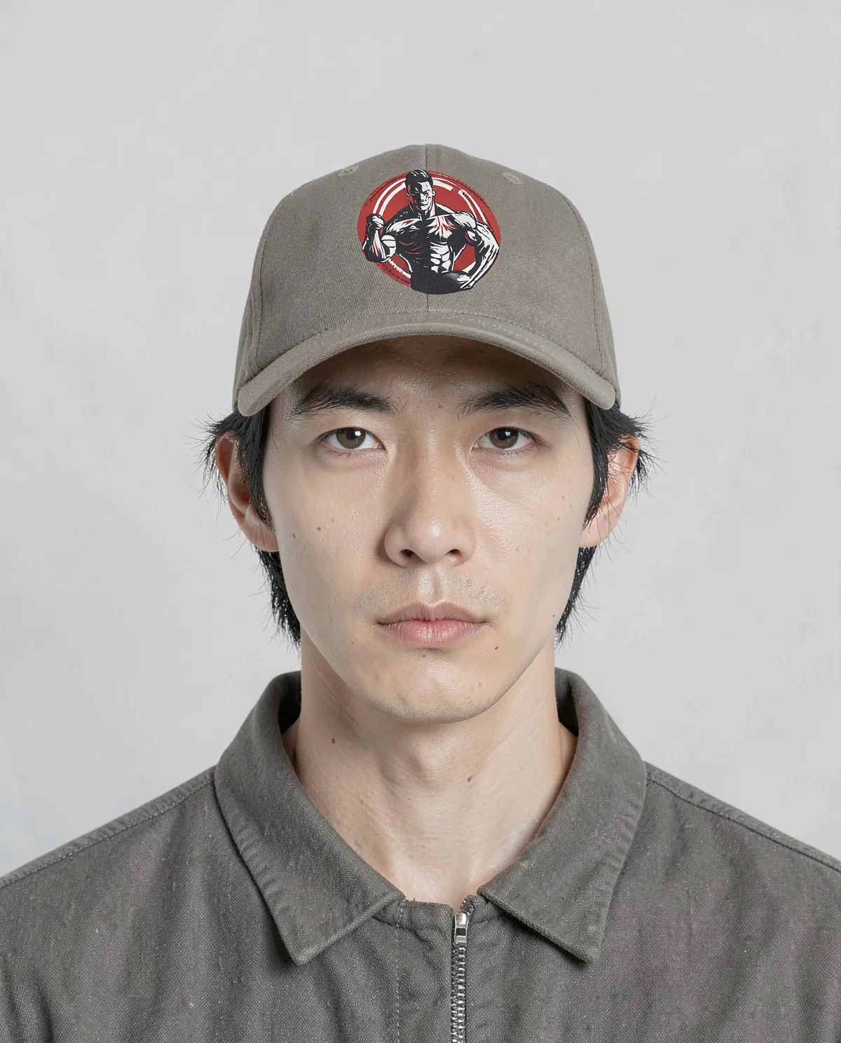 Khaki Cap with Adjustable Velcro Closure 0