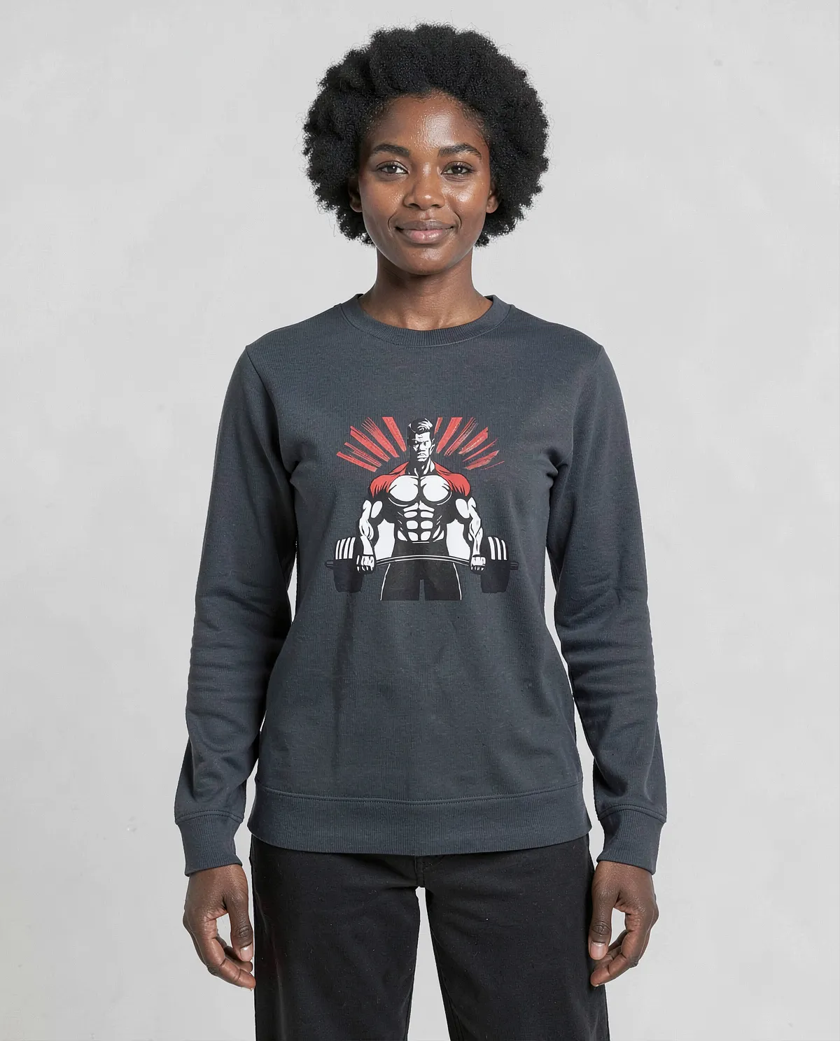 Sweatshirt Black Unisex Brushed Organic Cotton 0