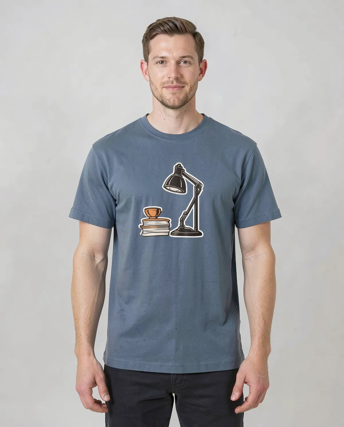 Blue Organic T-Shirt – Customizable Print 0