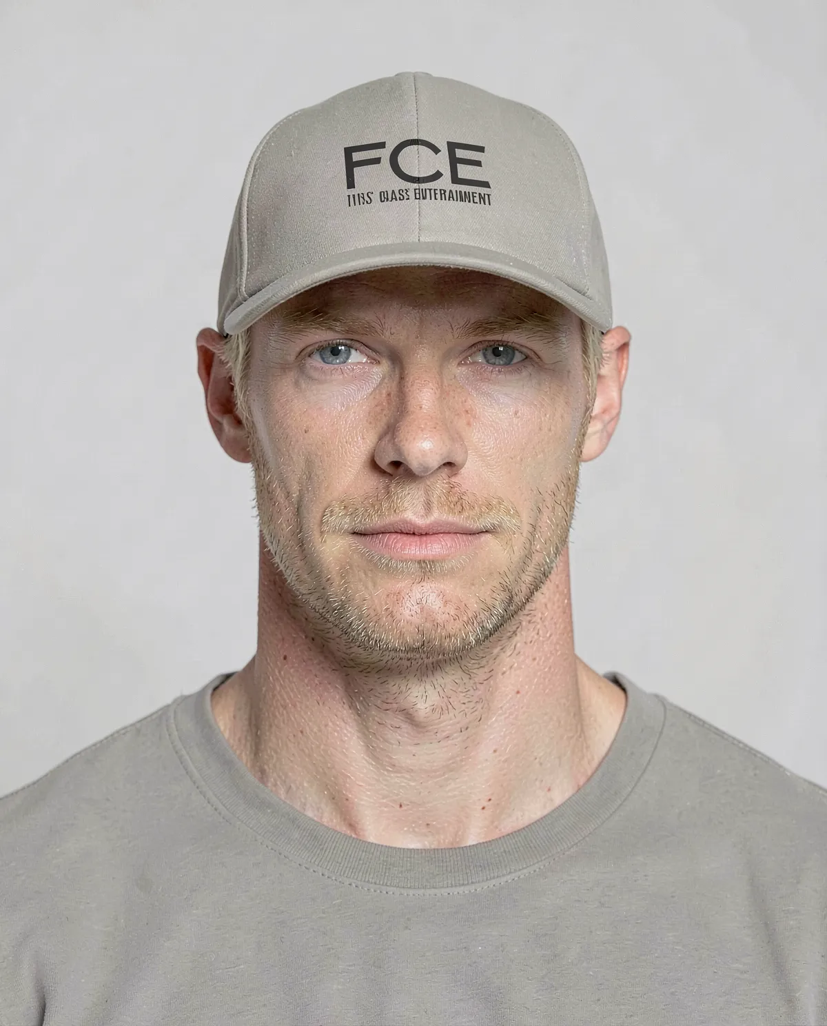 Khaki Cotton Cap with Adjustable Velcro Closure 0