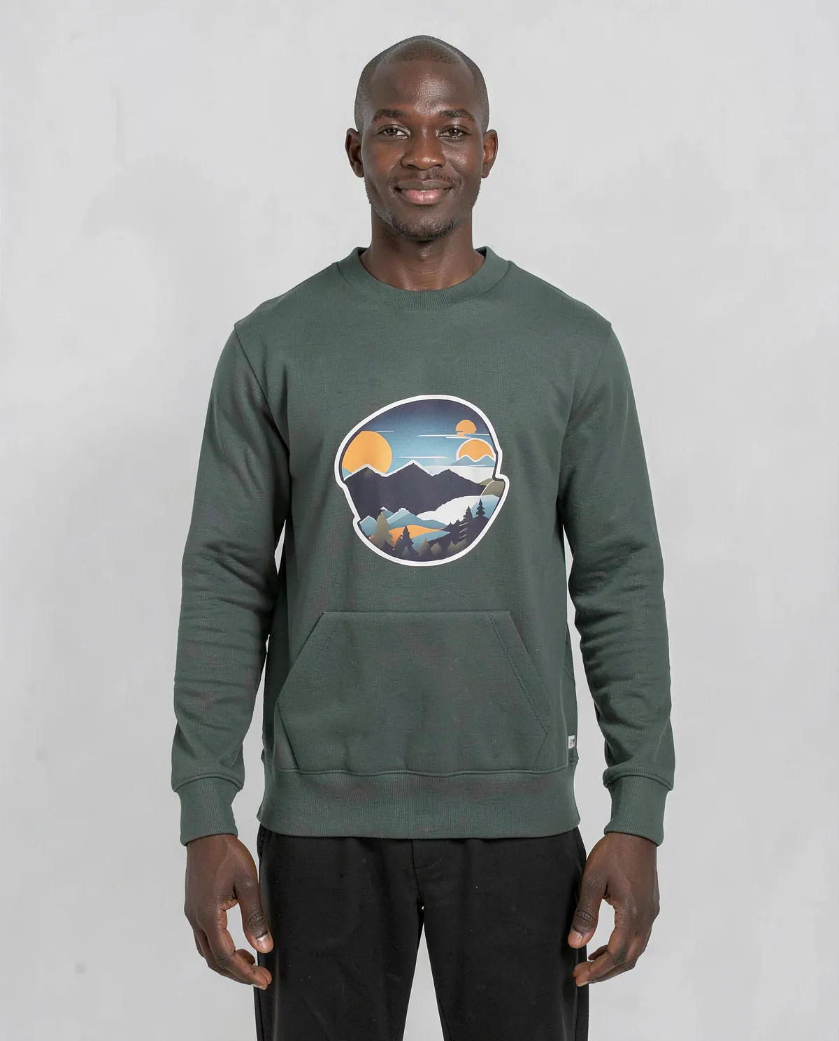 Green Brushed Organic Cotton Sweatshirt