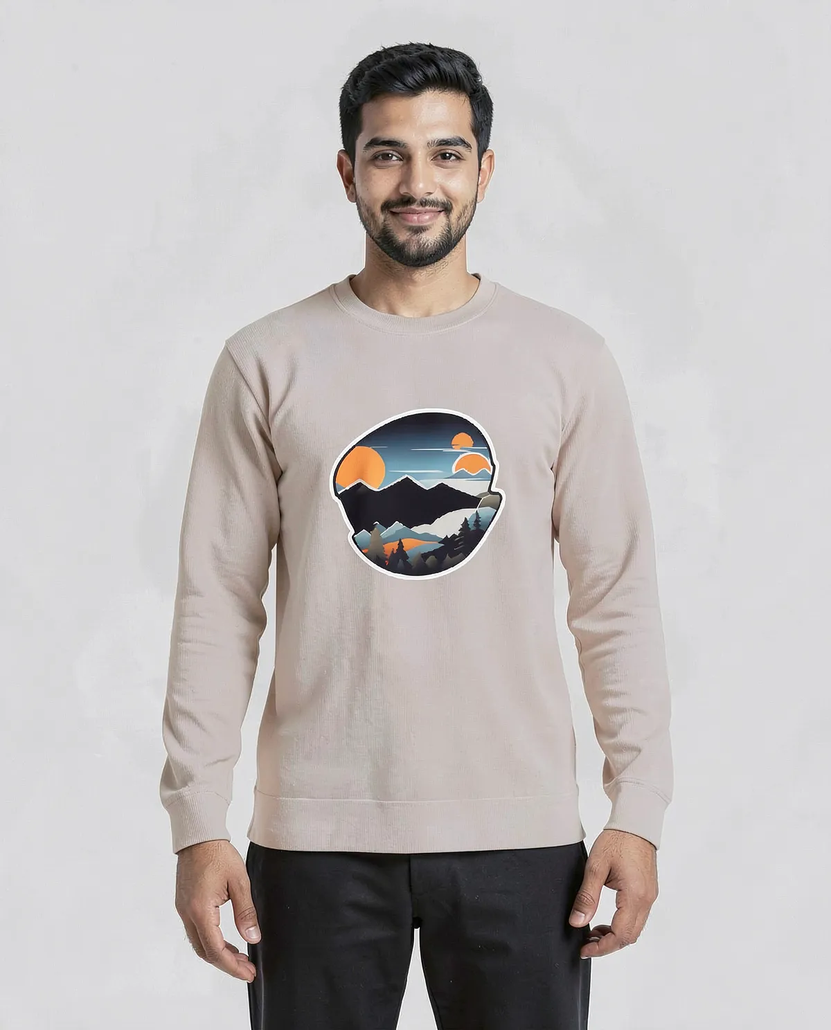 Cream Brushed Organic Cotton Sweatshirt