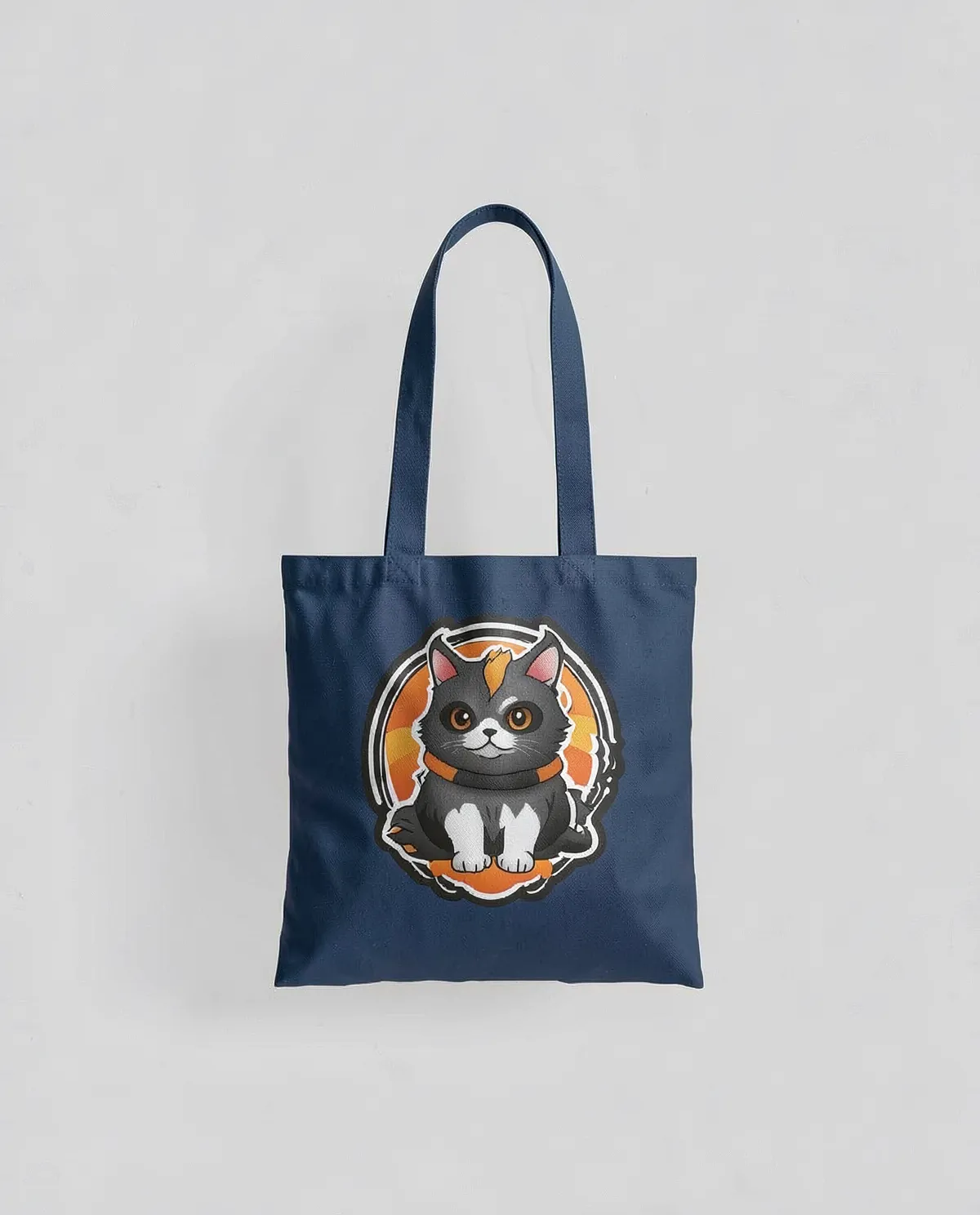 Cotton Tote Bag with 67 cm Handles and Smooth Surface