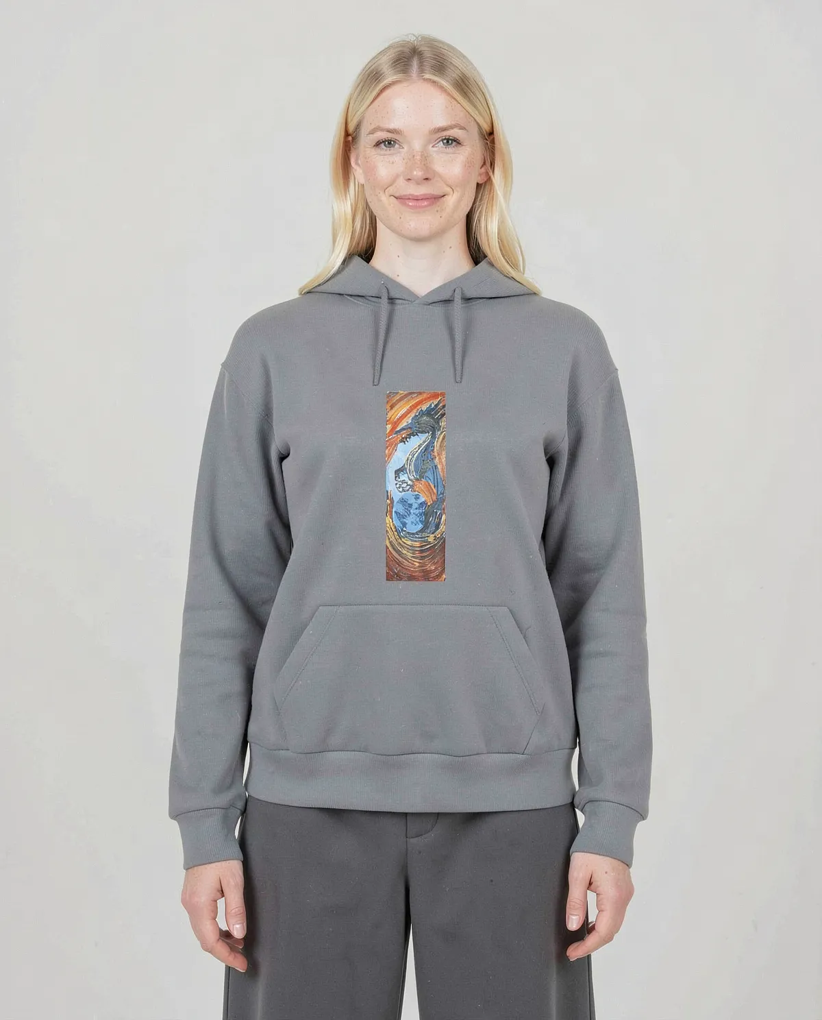 Unisex Grey Sweatshirt – Brushed Organic Cotton Comfort 0