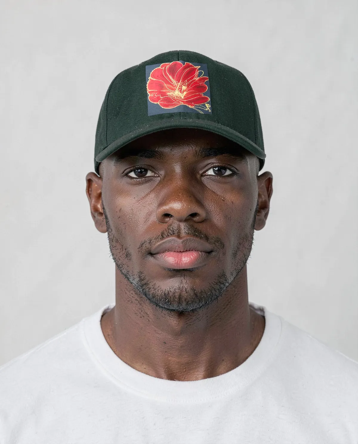 Green 5-Panel Cotton Cap with Velcro Closure 0
