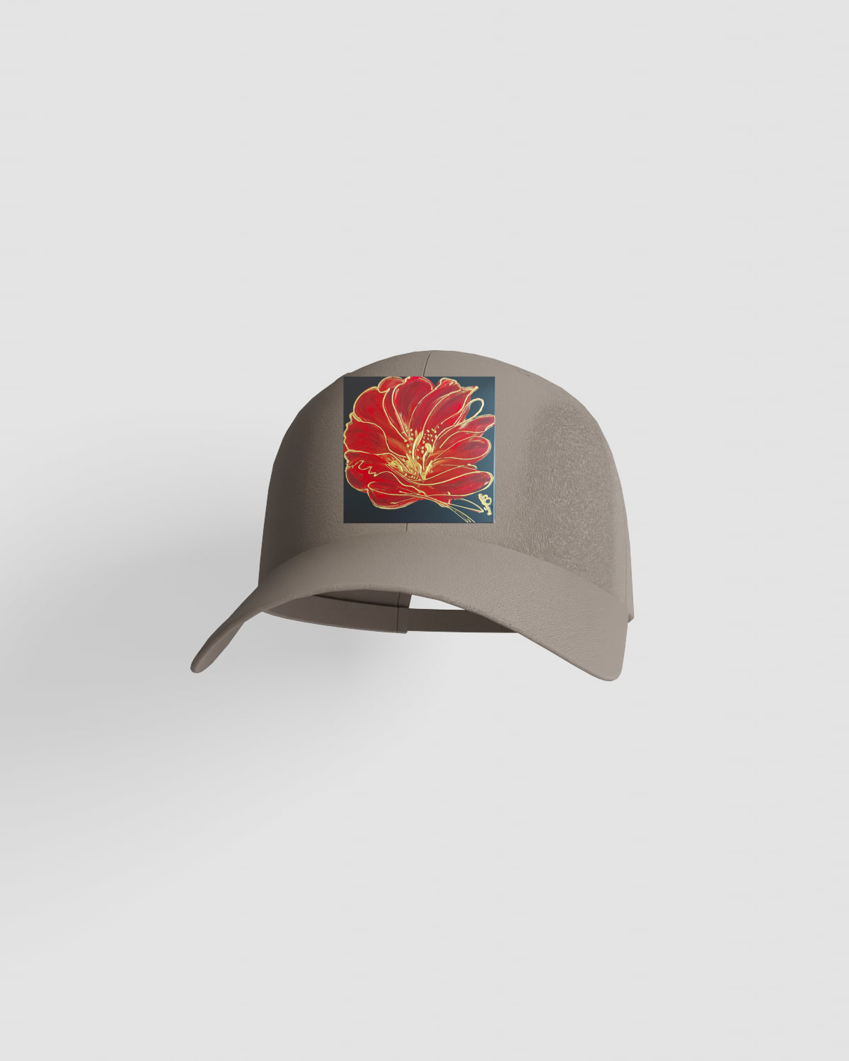 Khaki Cotton Cap with Velcro Closure 59
