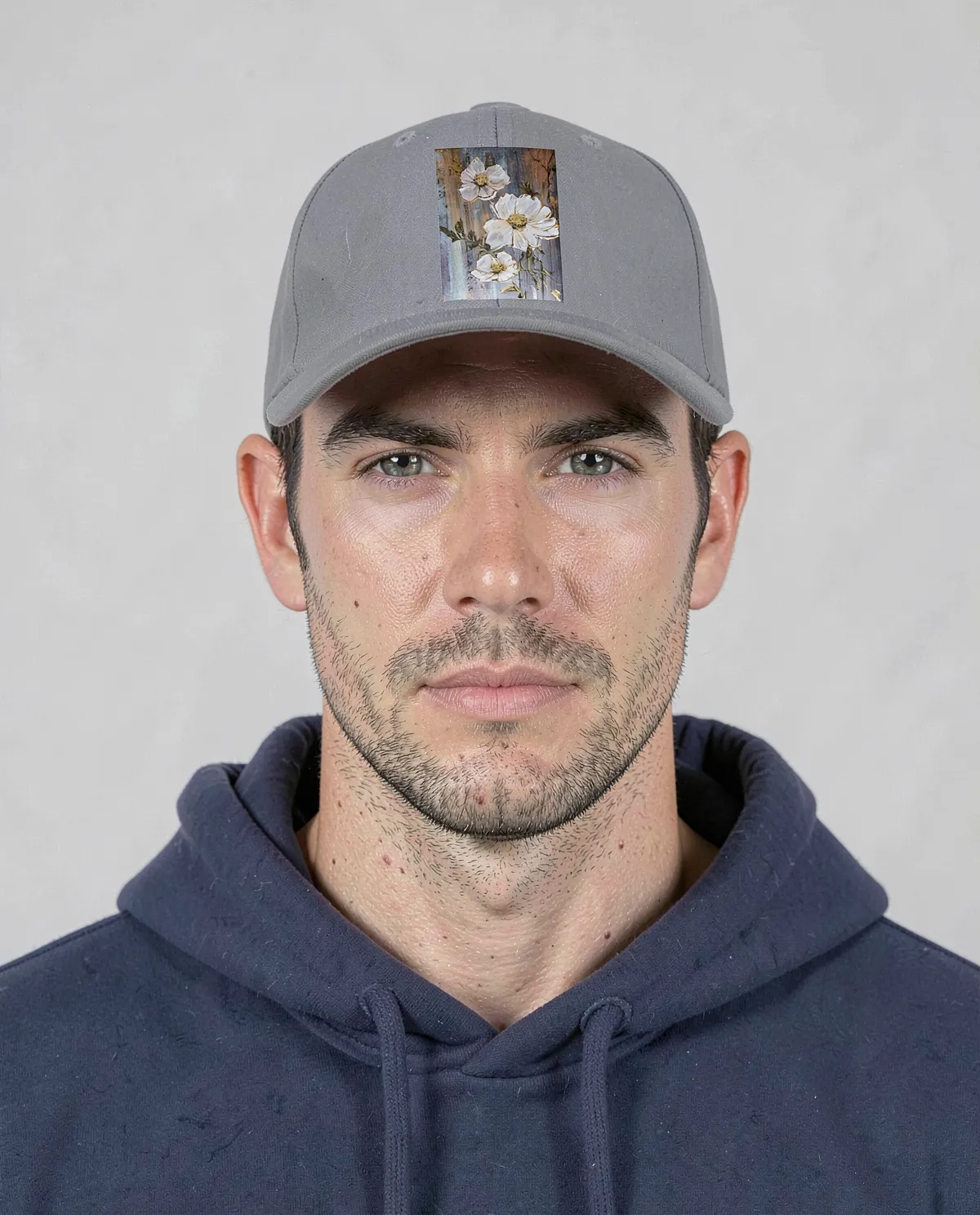 Cap, customizable, 100% cotton, unisex, Grey