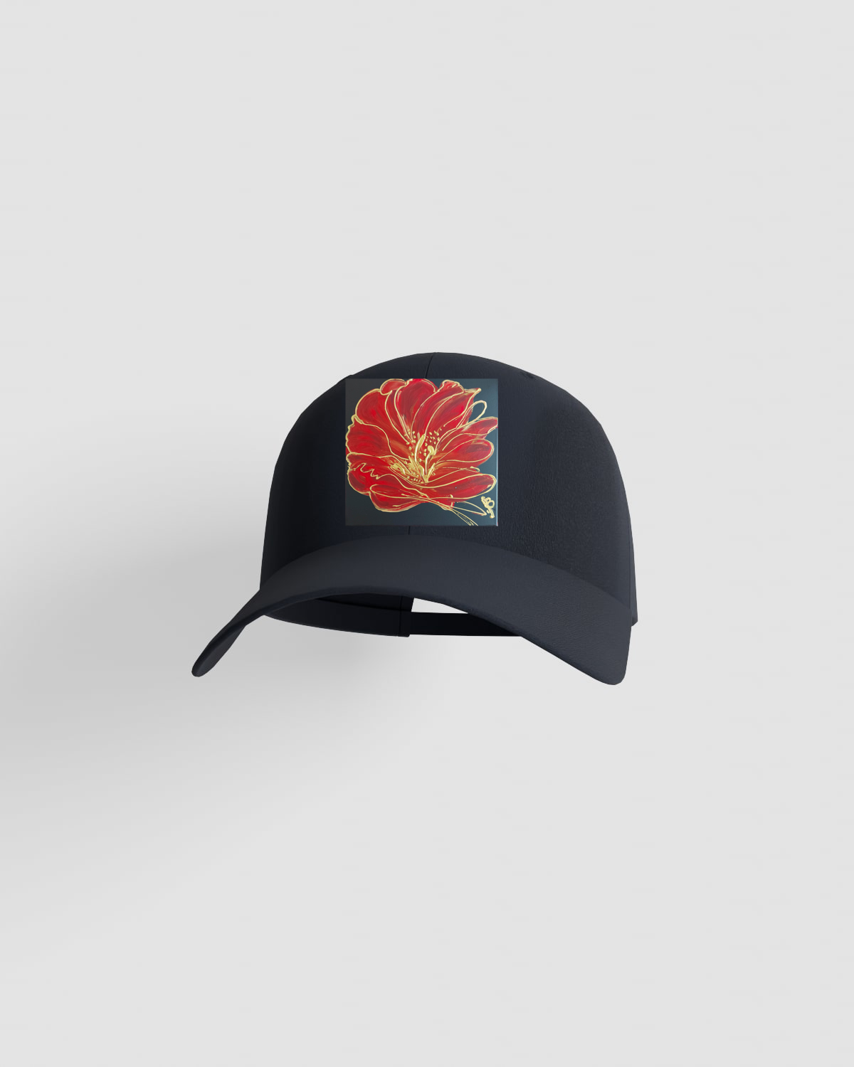 Navy 5-Panel Cotton Cap with Velcro Closure 59