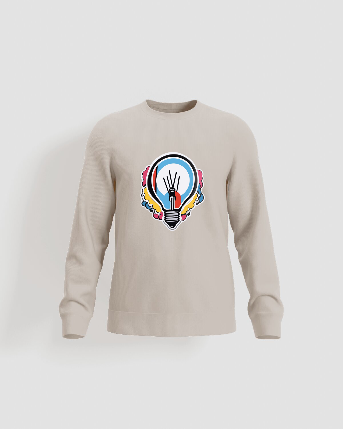 Cream Premium Sweatshirt Brushed Organic Cotton Comfort 59