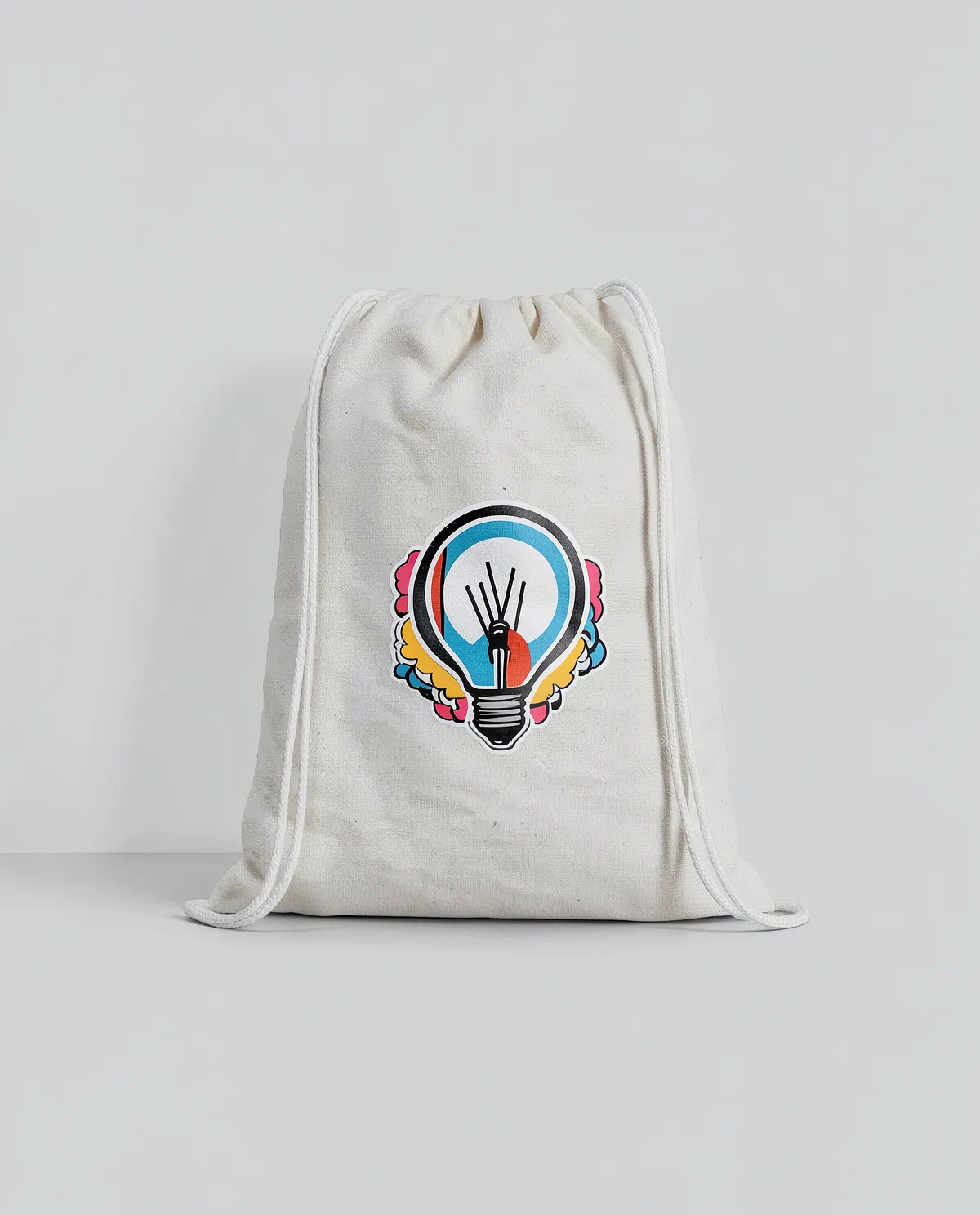 Organic Cotton Drawstring Bag – Smooth Print Surface