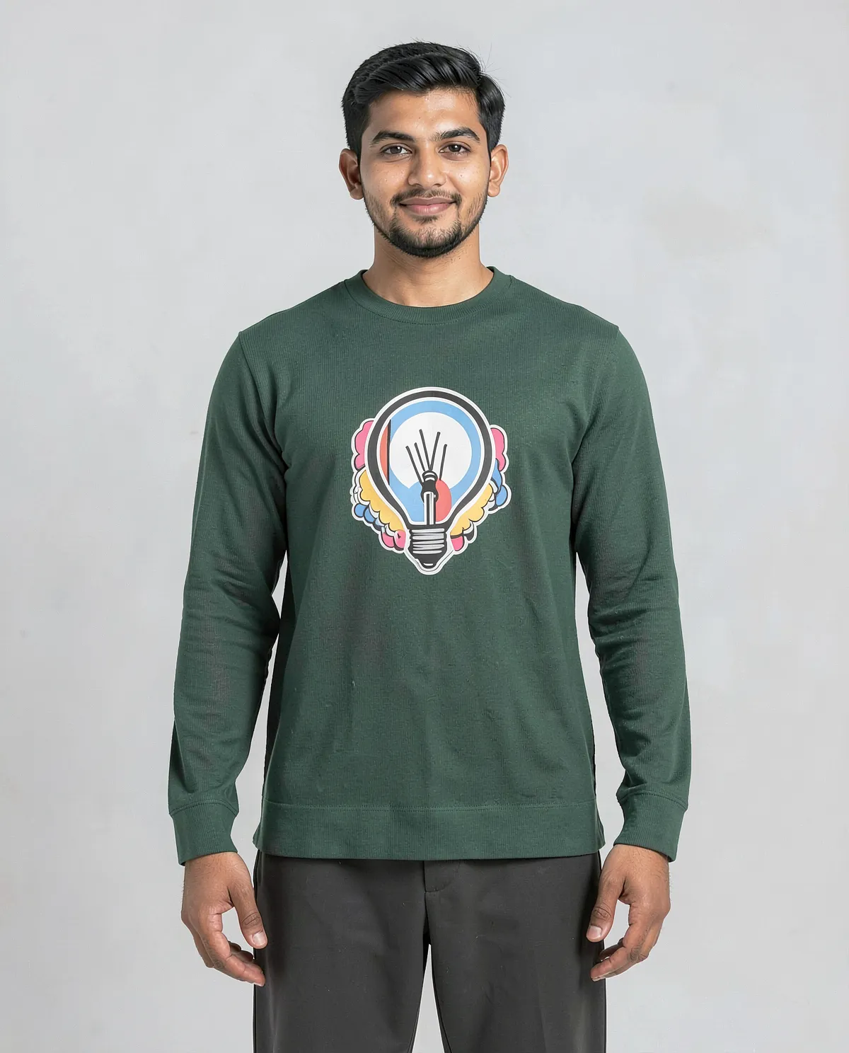 Green Brushed Organic Sweatshirt 0