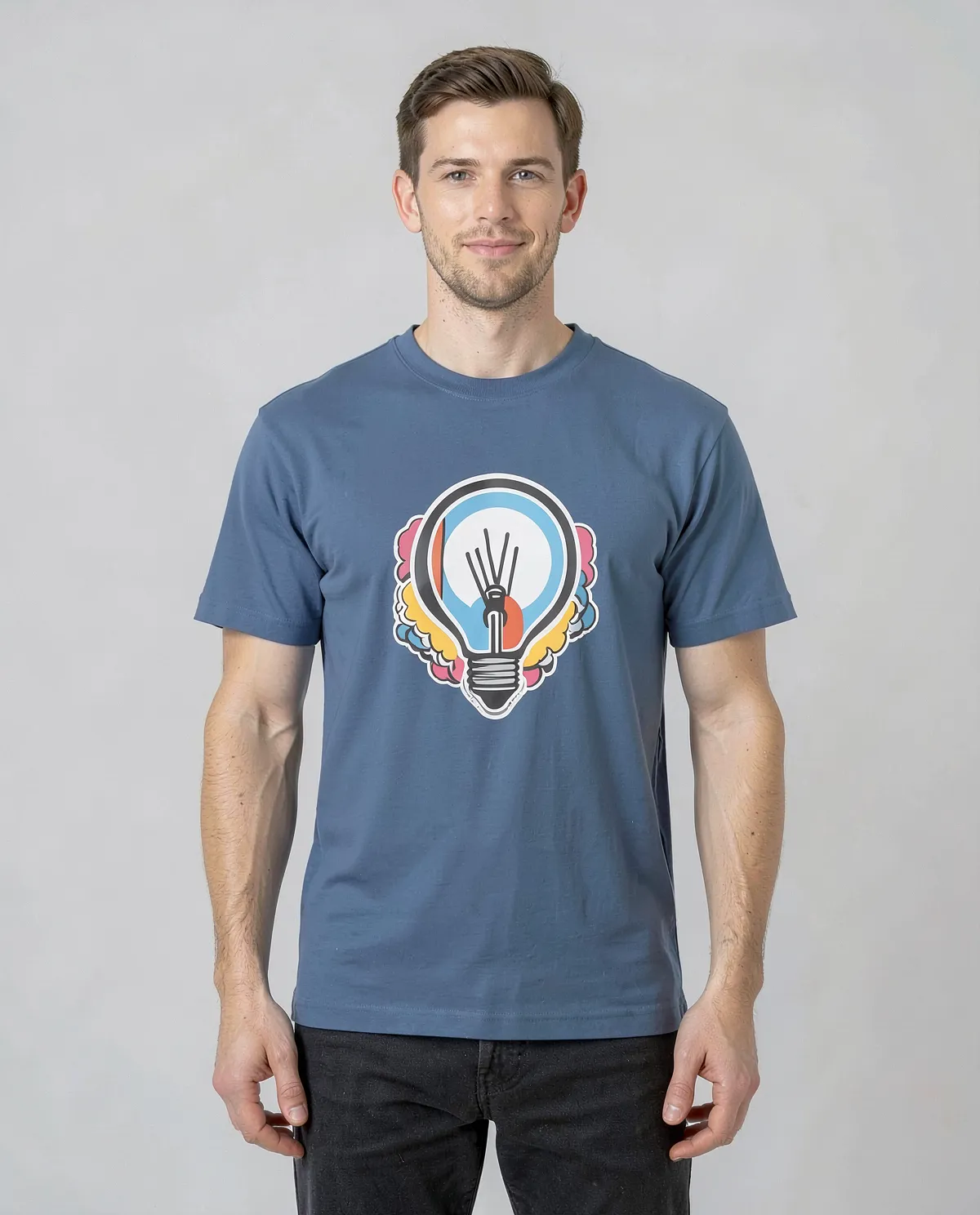 Blue T-Shirt with Custom Print 0
