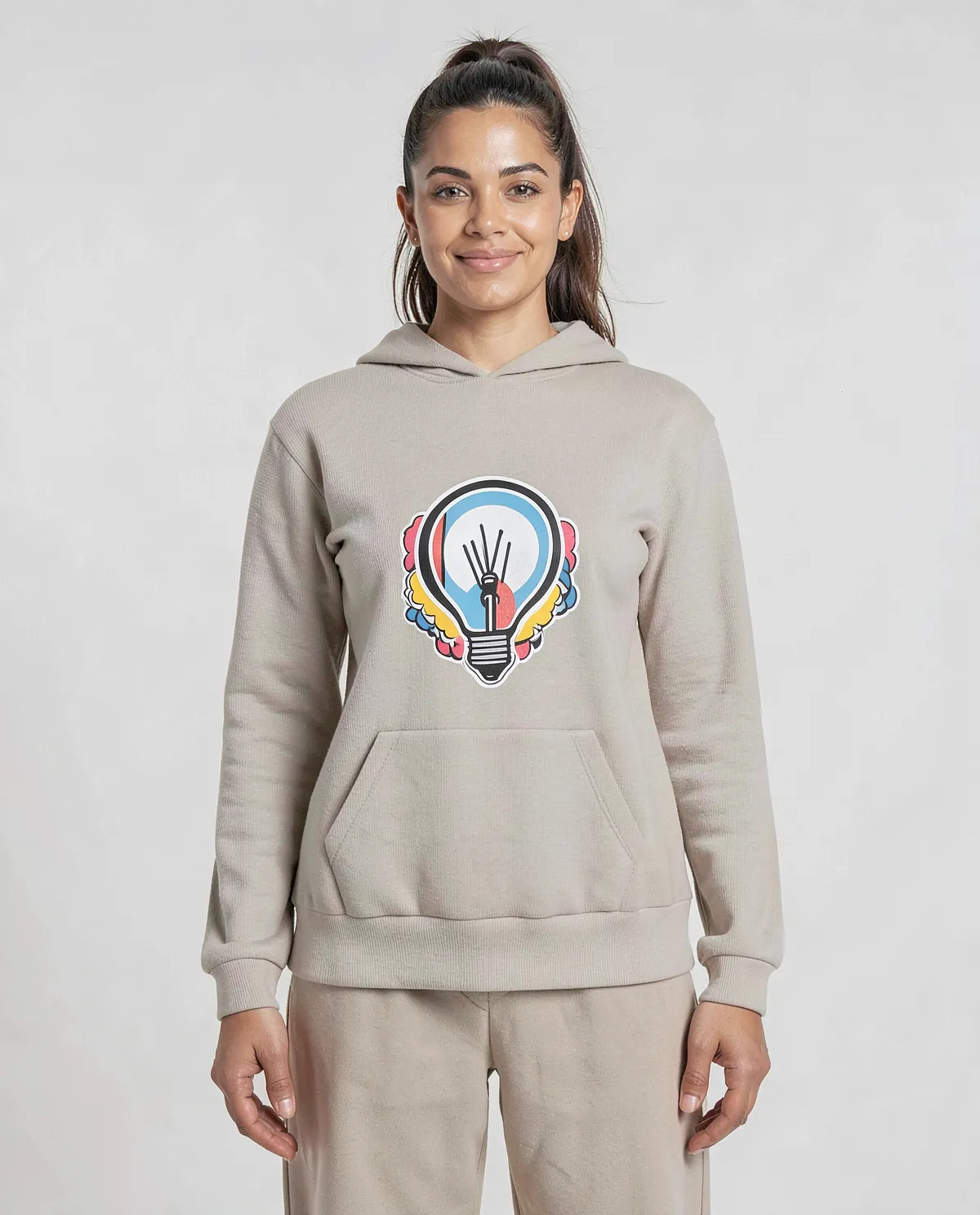 Cream Brushed Organic Sweatshirt