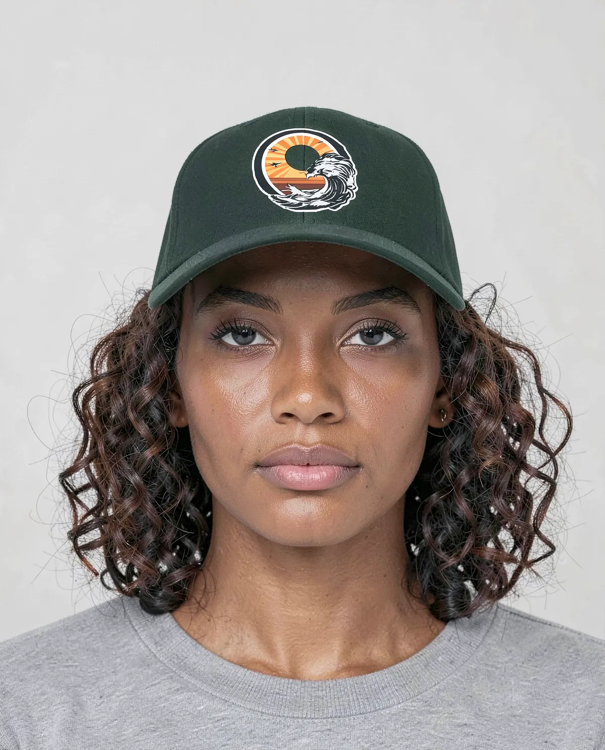 Green Eco-Friendly Cotton Cap with Velcro Closure 0