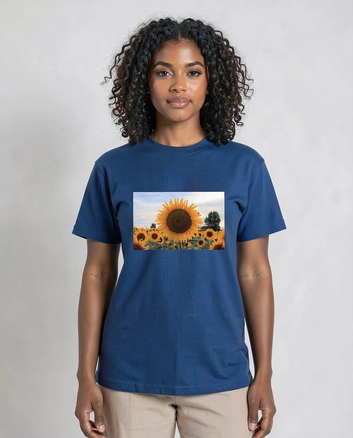 Blue T-Shirt with Custom Print 0