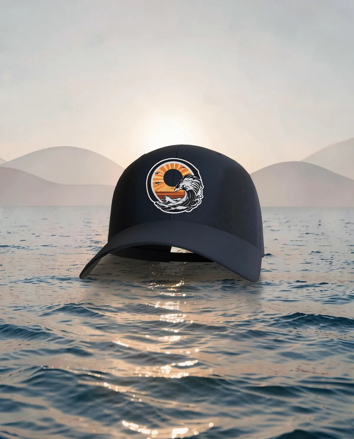 Navy 5-Panel Cotton Cap with Velcro Closure 59