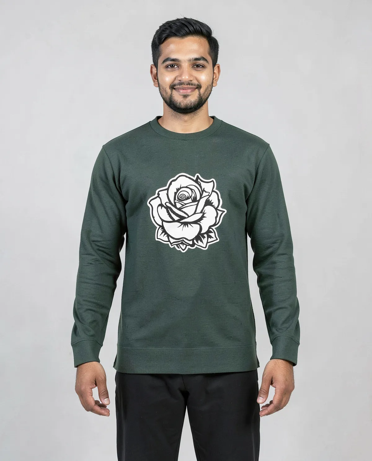 Green Brushed Sweatshirt – Organic Cotton Comfort 0