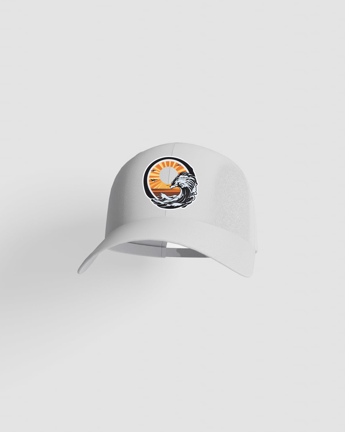 White Cotton Cap with Adjustable Velcro Closure 59
