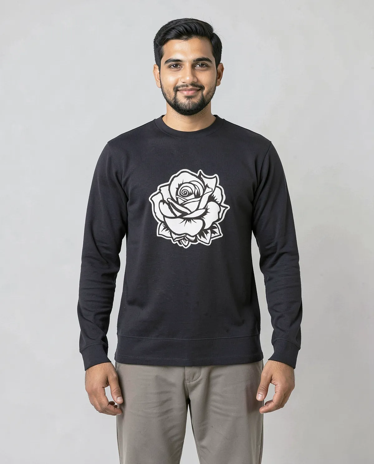 Black Unisex Sweatshirt Premium Cotton Comfort 0