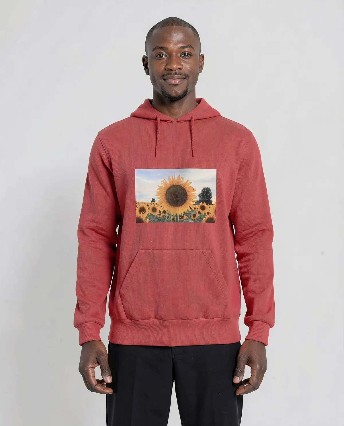 Red Brushed Organic Sweatshirt