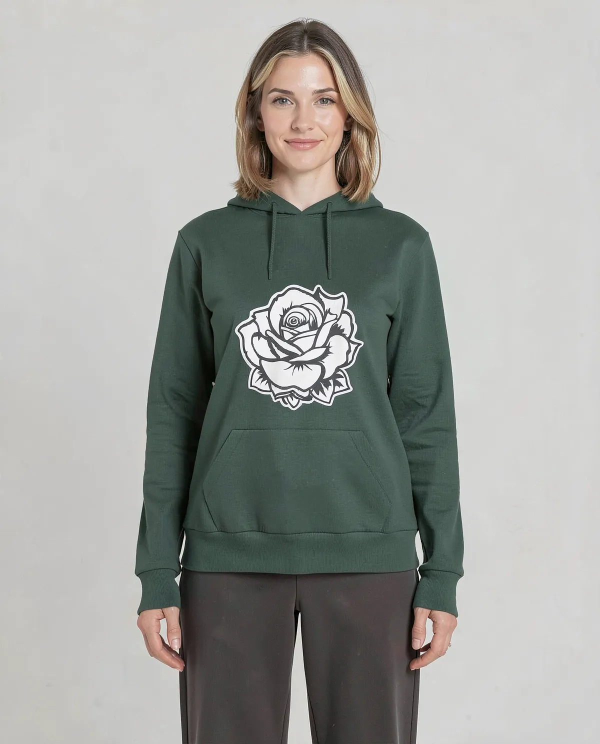 Green Organic Brushed Sweatshirt – Eco‑Sustainable Comfort 0