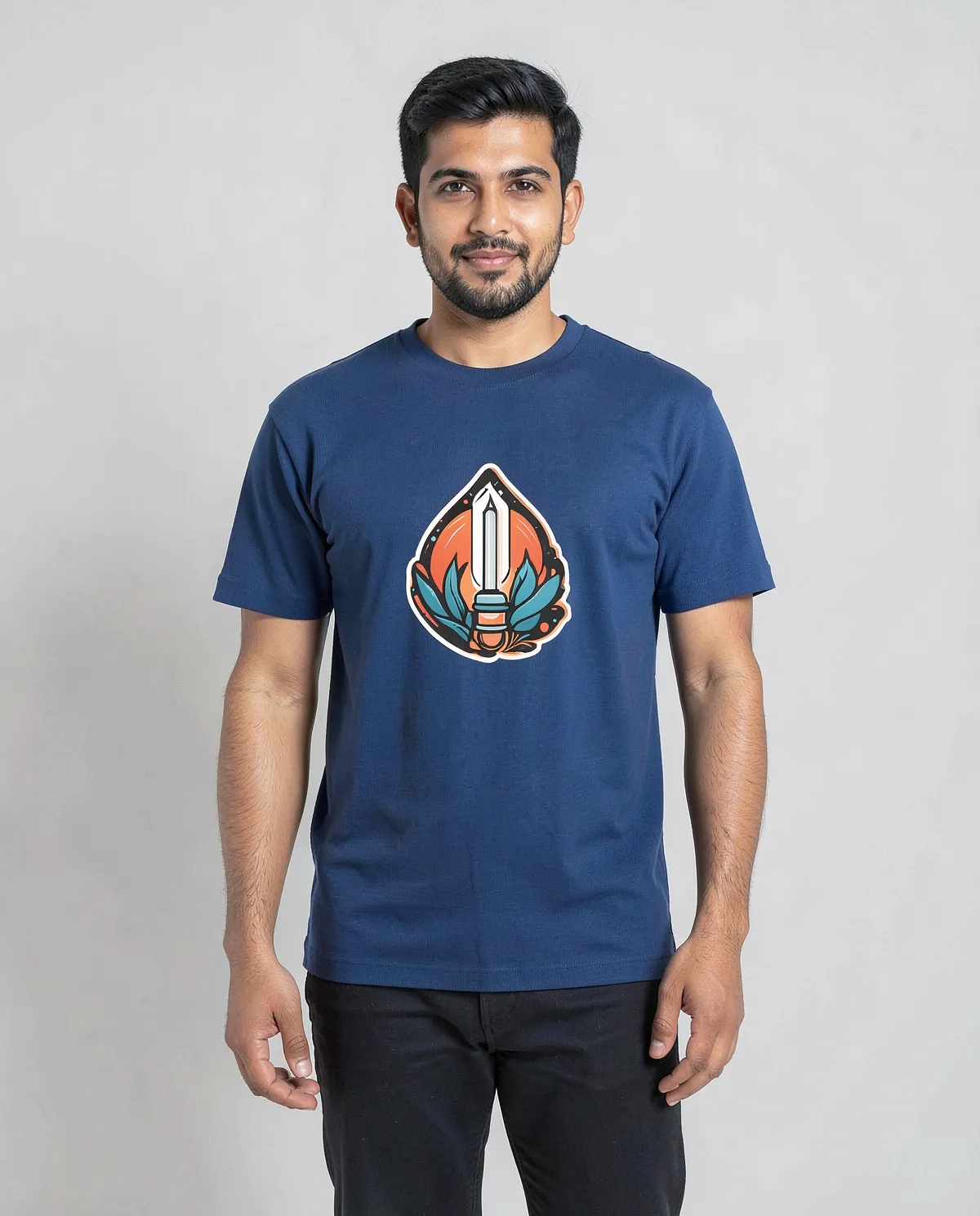 Blue T-Shirt Customizable Print 0