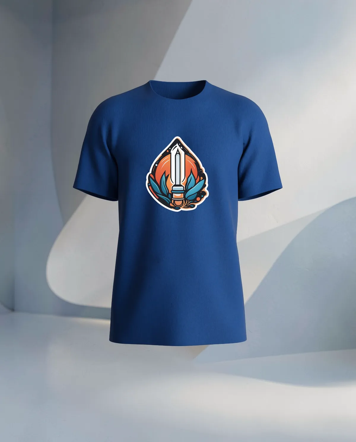 Blue T-Shirt Customizable Print 59