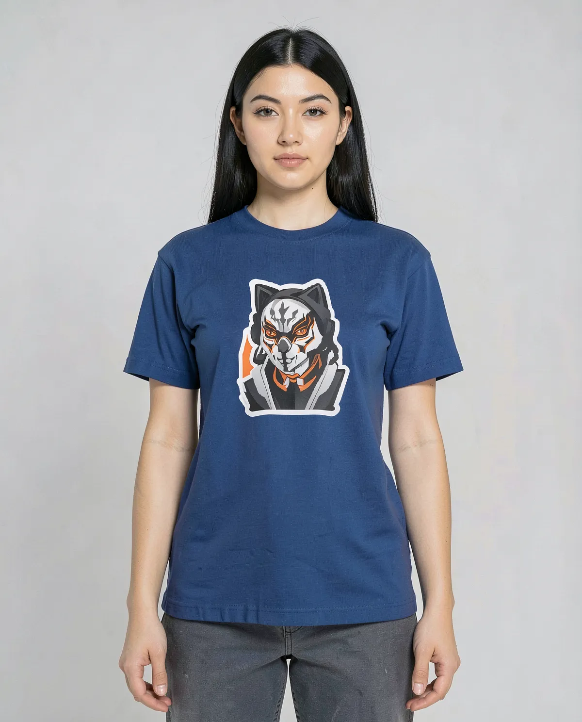 T-shirt, personnalisable, 100 % coton, Bleu