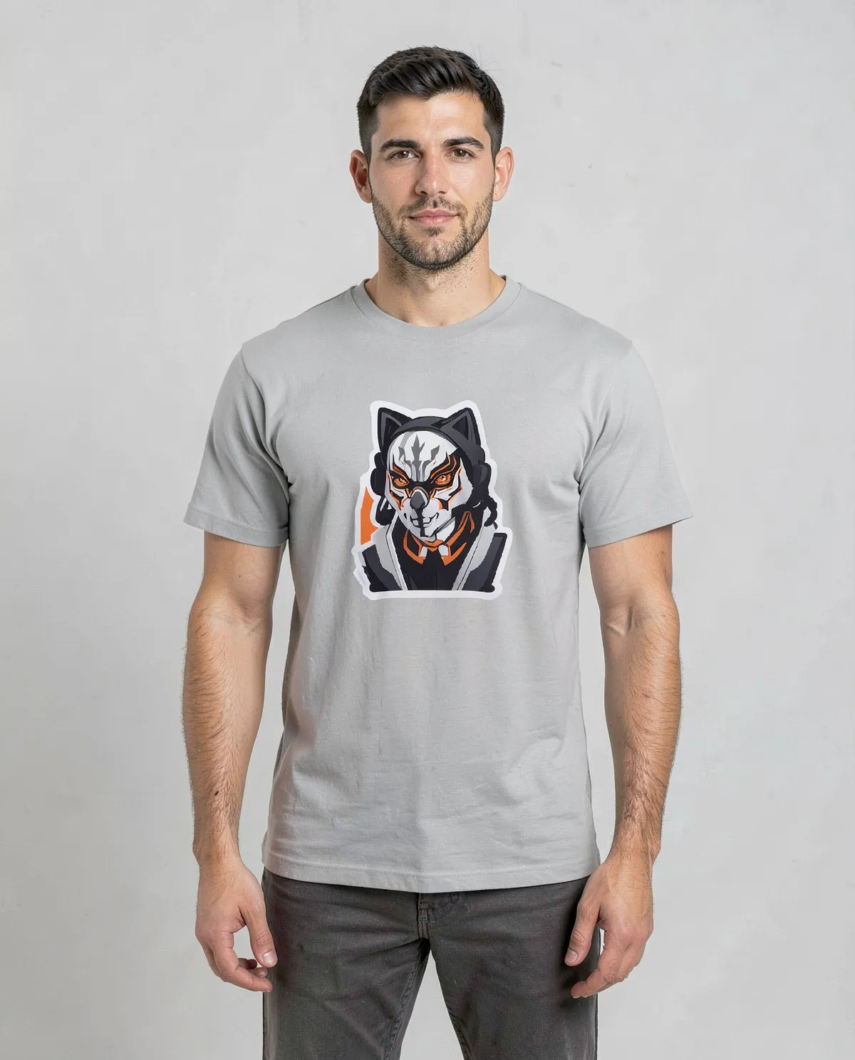 T‑shirt blanc avec graphique audacieux 0