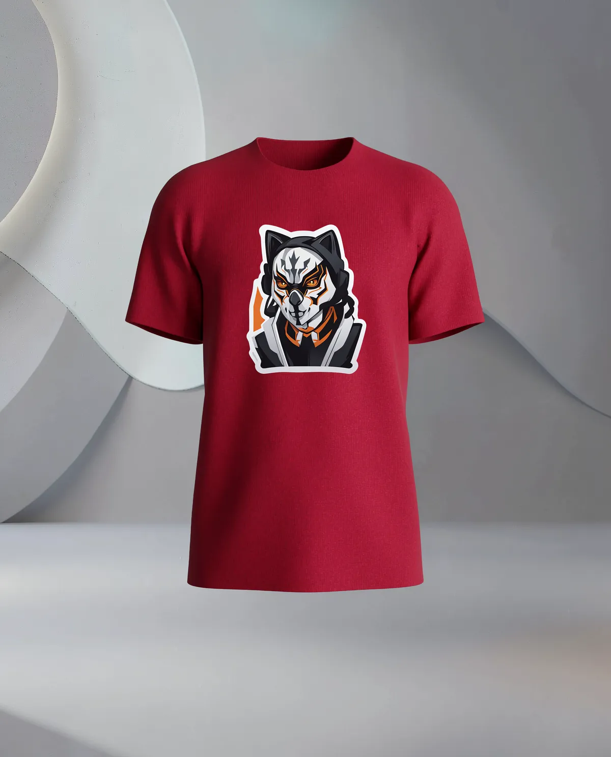 Red Eco-Friendly T-Shirt with Bold Graphic Print 59