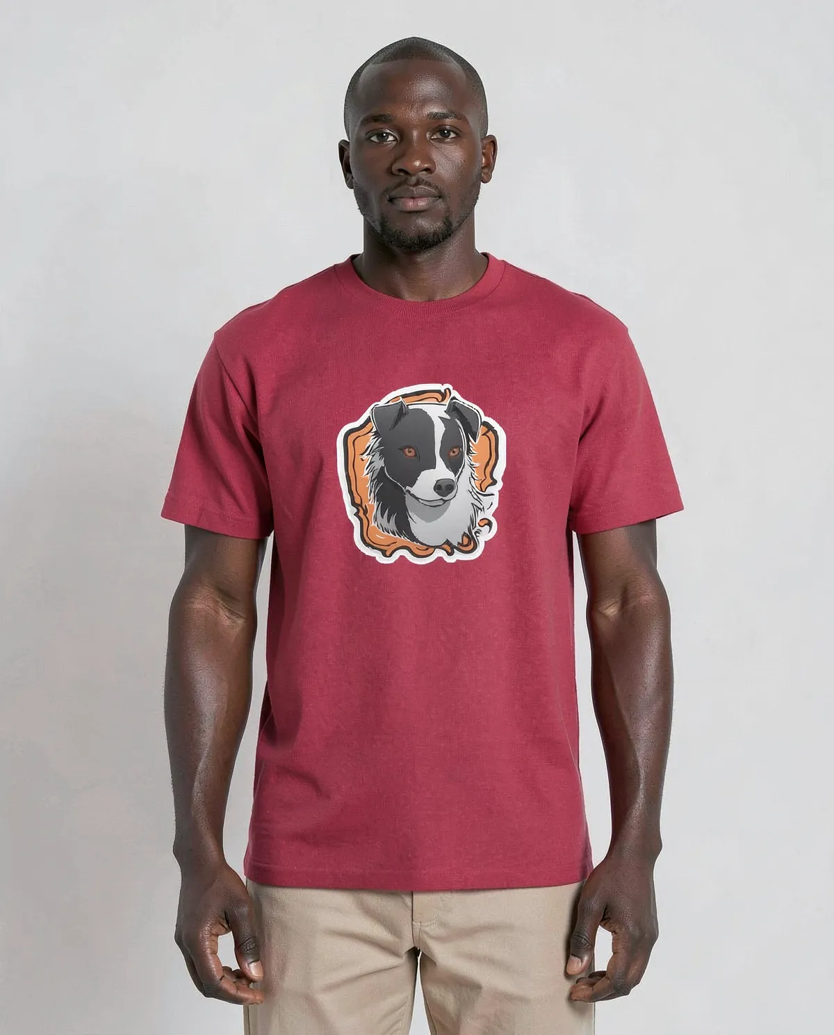 Red Eco-Friendly T-Shirt with Bold Graphic Print 0